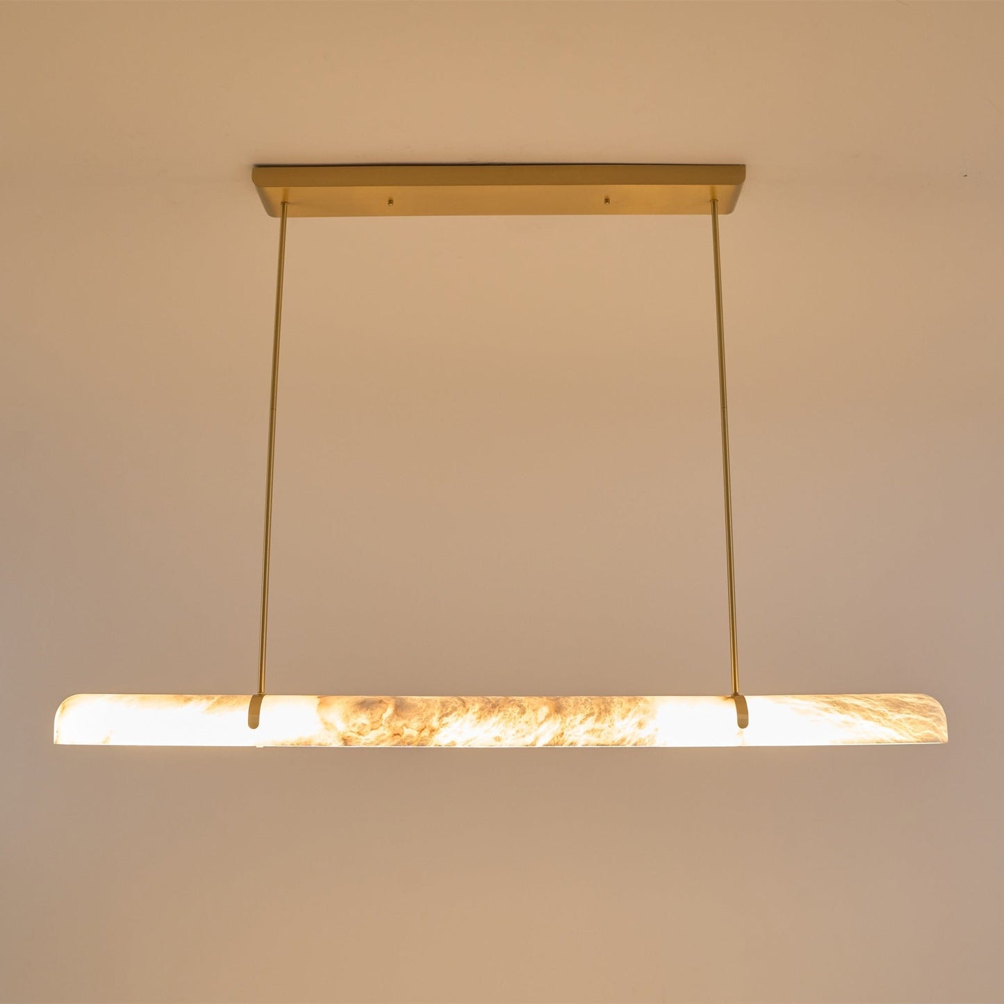 Vakkerlight Linear Alabaster LED Chandelier – Elegant Cloud‑Like Ceiling Light