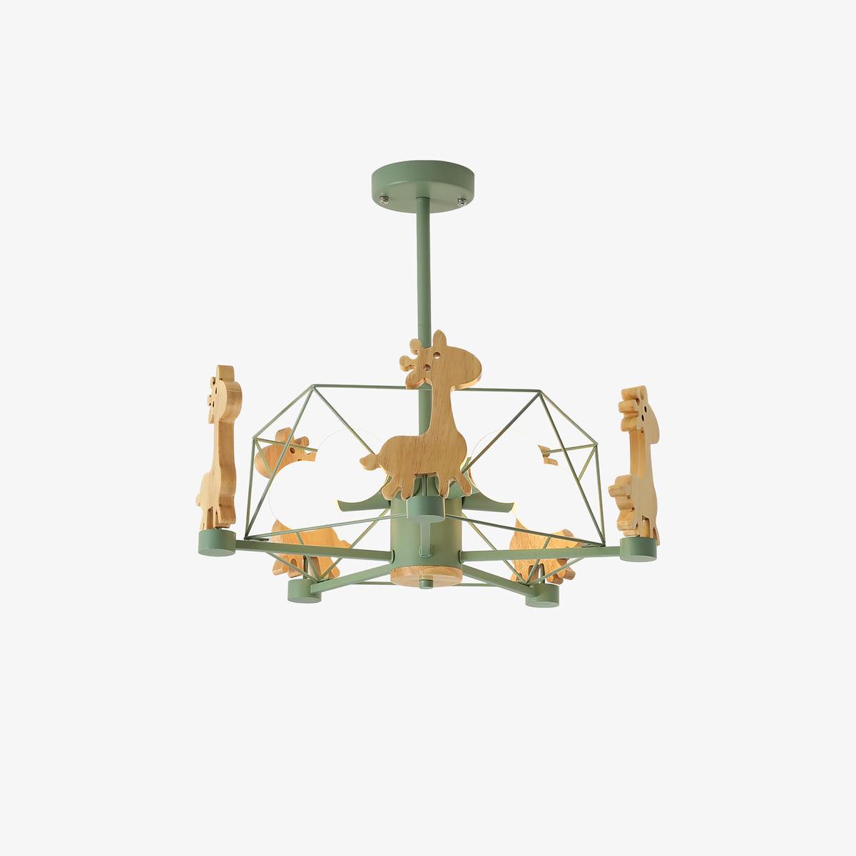 Lovely Deer Wooden Chandelier - YIOSI