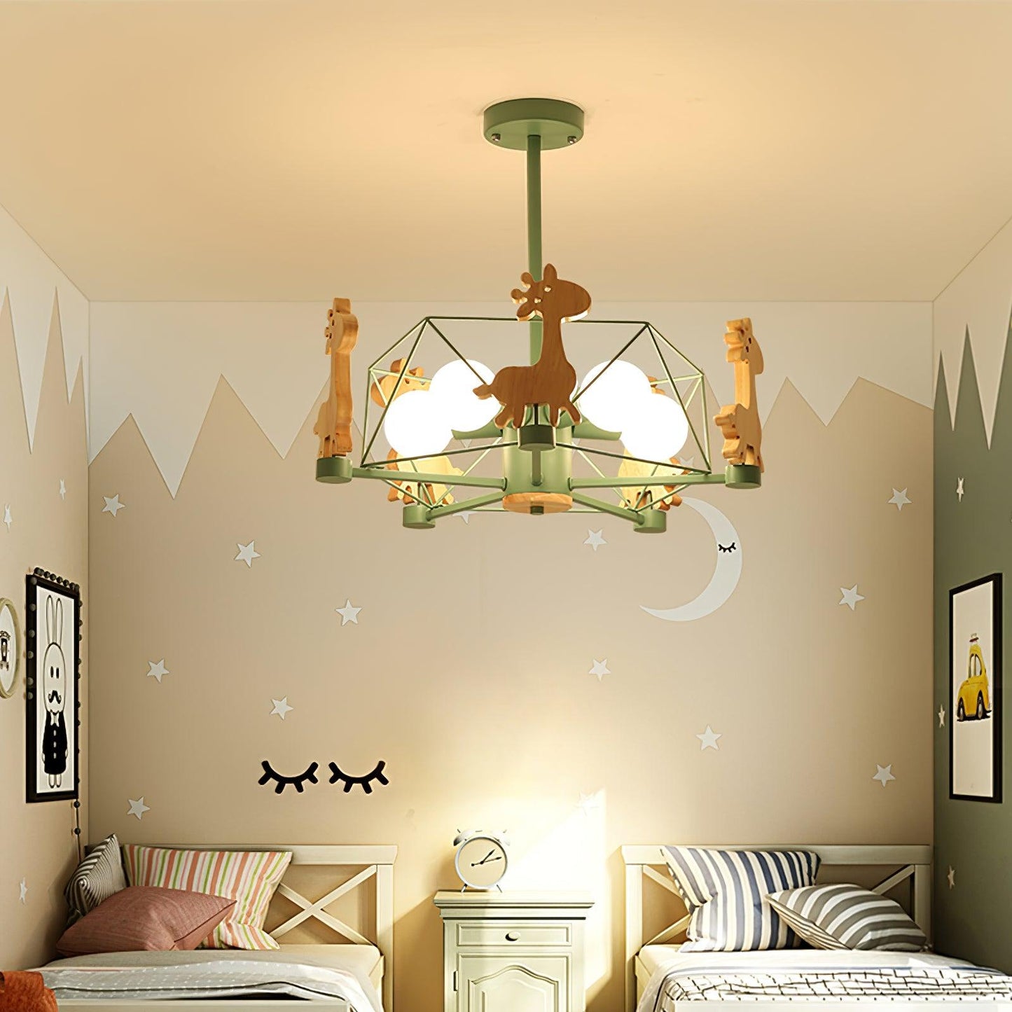 Lovely Deer Wooden Chandelier - YIOSI