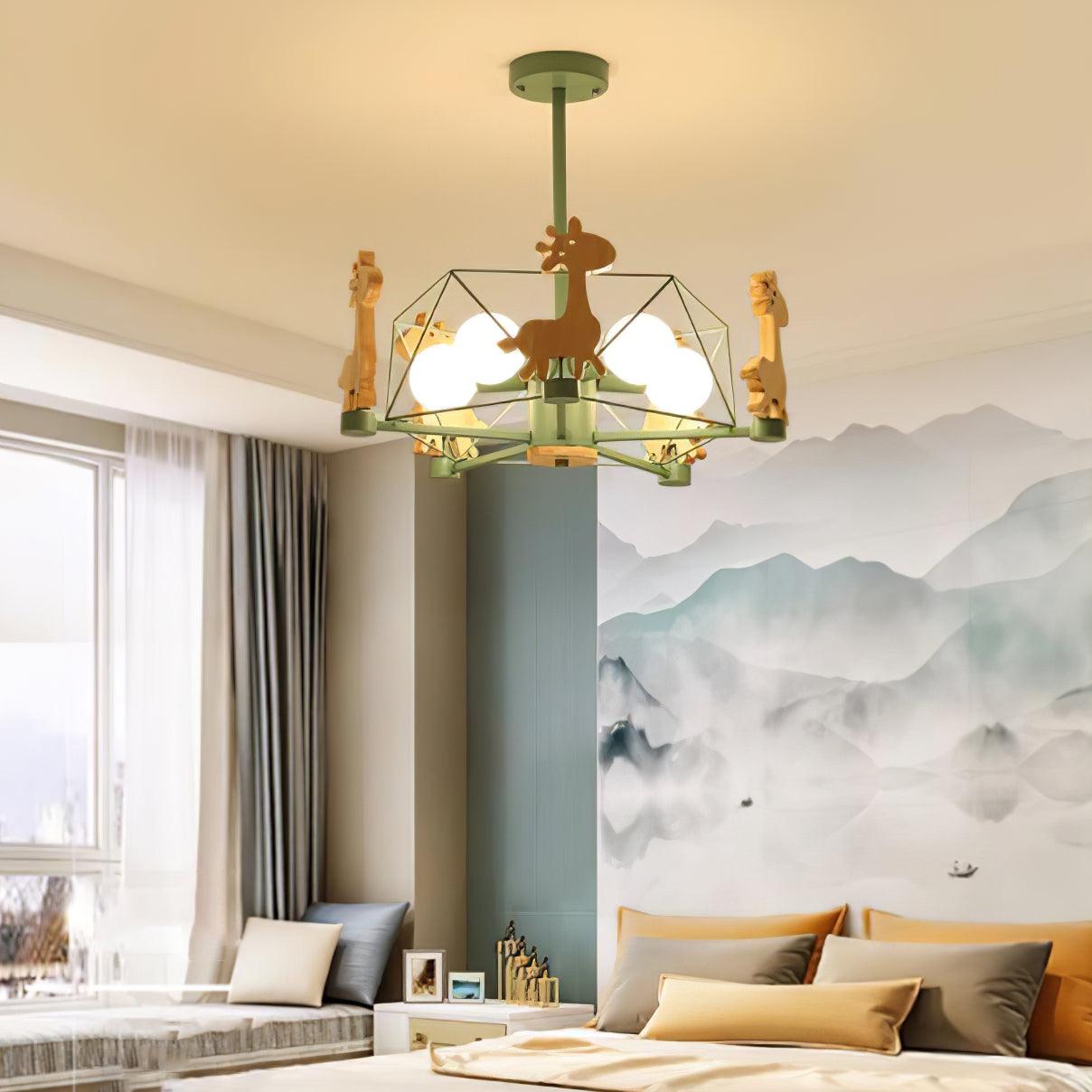 Lovely Deer Wooden Chandelier - YIOSI