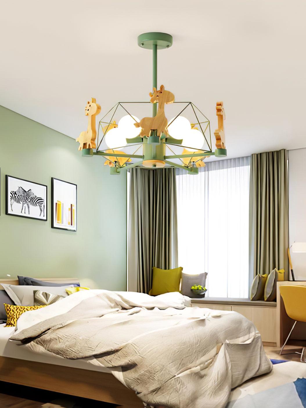 Lovely Deer Wooden Chandelier - YIOSI