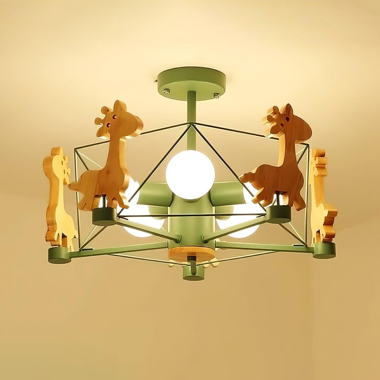 Lovely Deer Wooden Chandelier - YIOSI