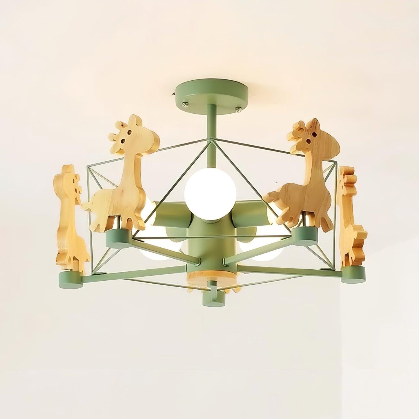 Lovely Deer Wooden Chandelier - YIOSI