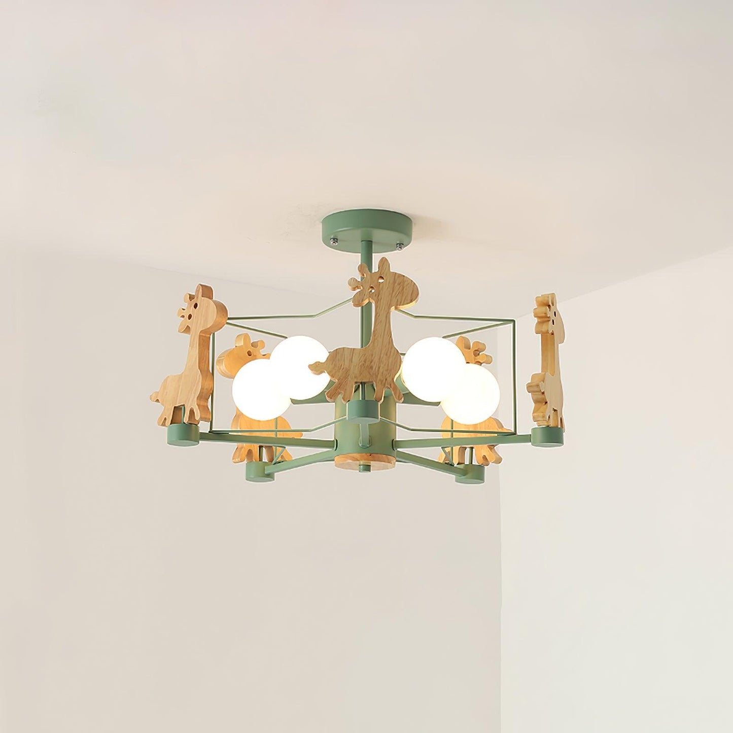 Lovely Deer Wooden Chandelier - YIOSI