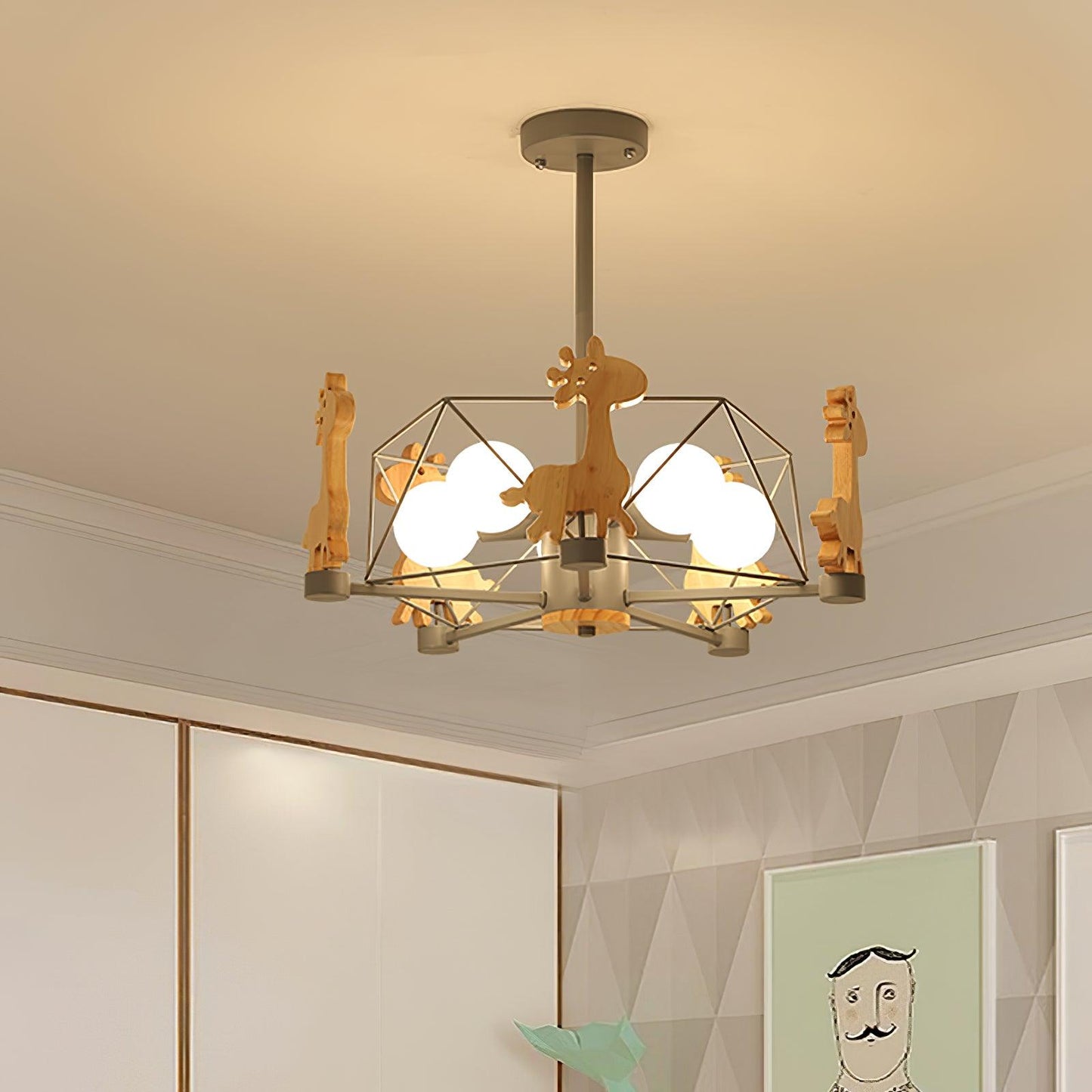 Lovely Deer Wooden Chandelier - YIOSI