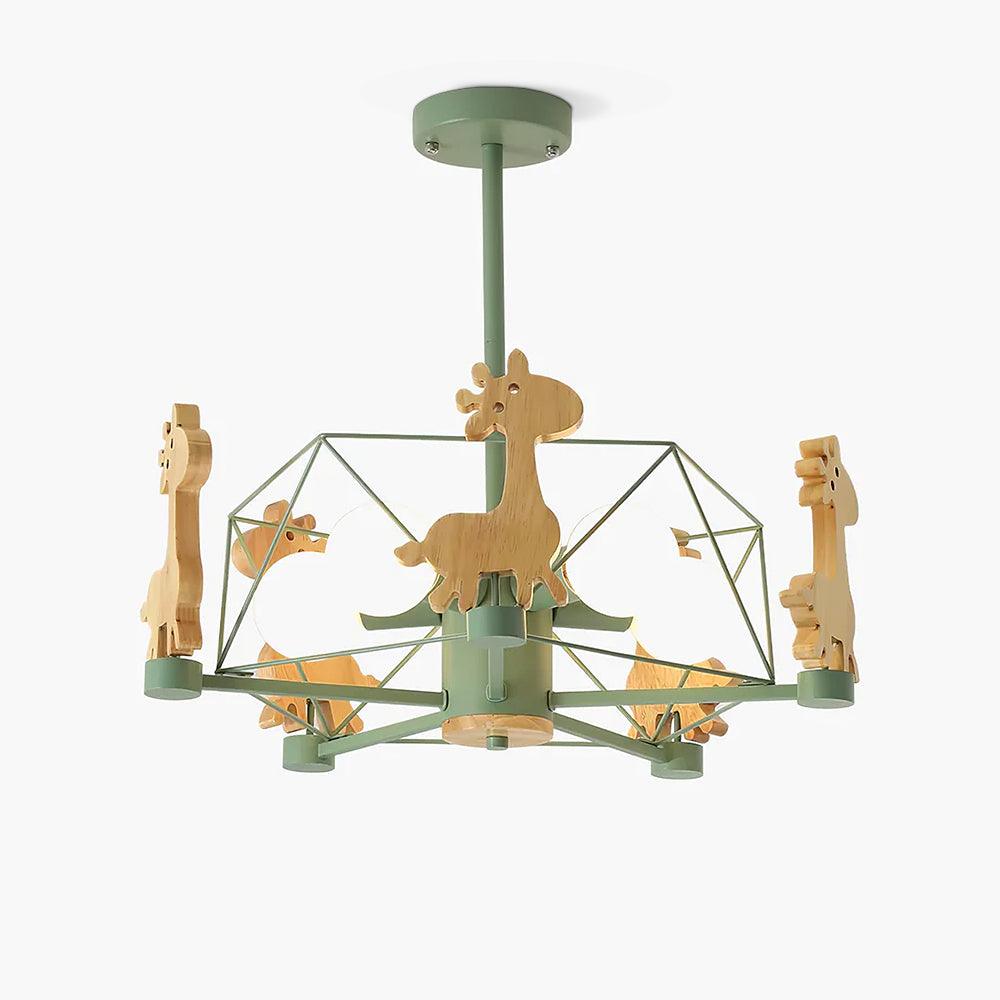 Lovely Deer Wooden Chandelier - YIOSI