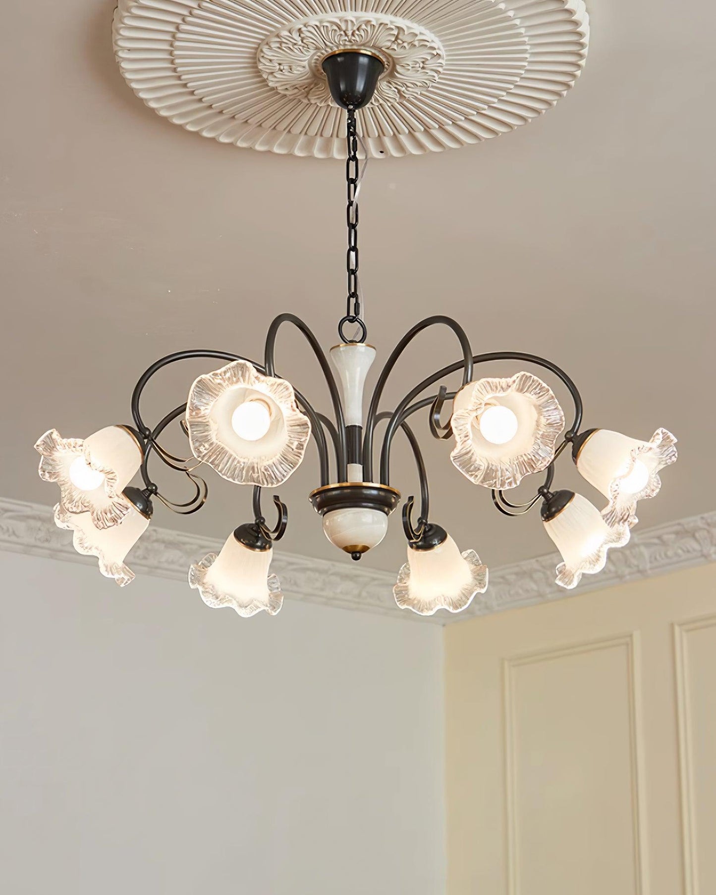Luce Black Chandelier - YIOSI