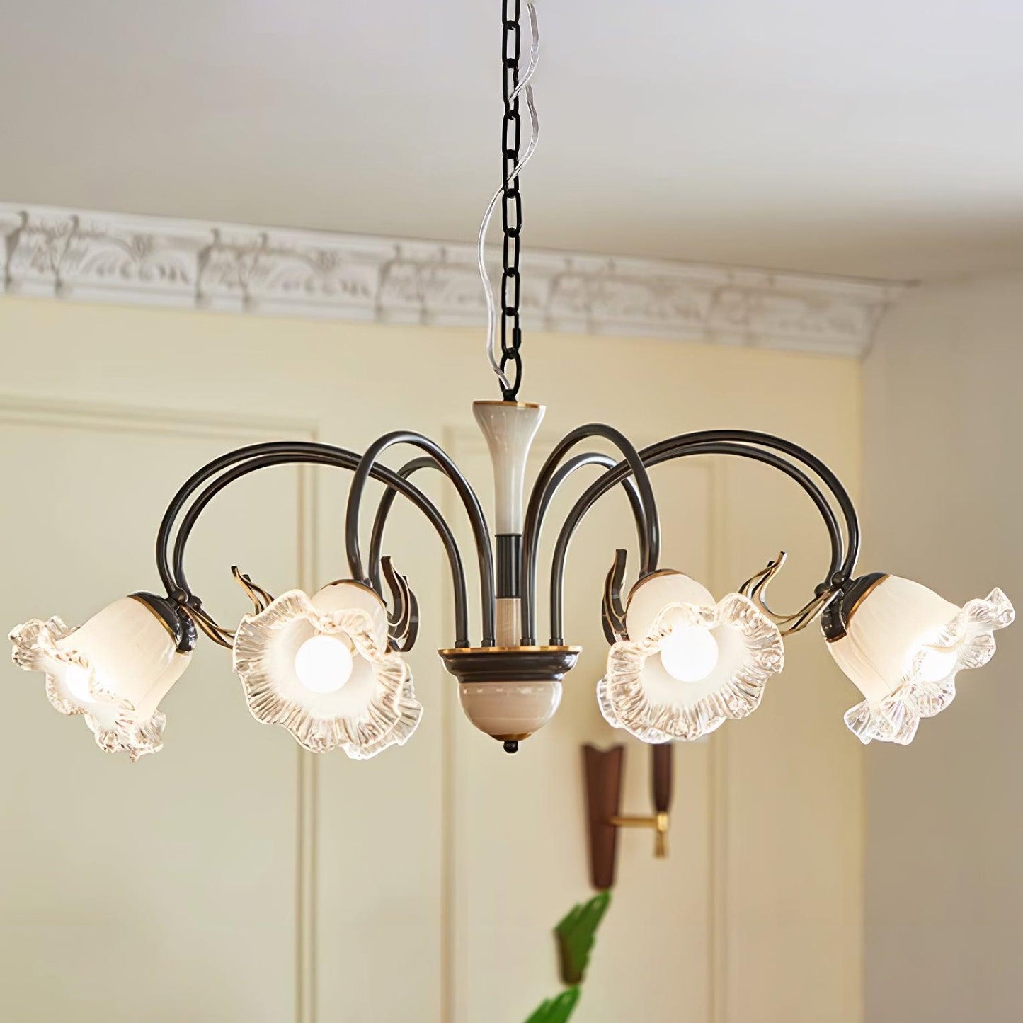 Luce Black Chandelier - YIOSI
