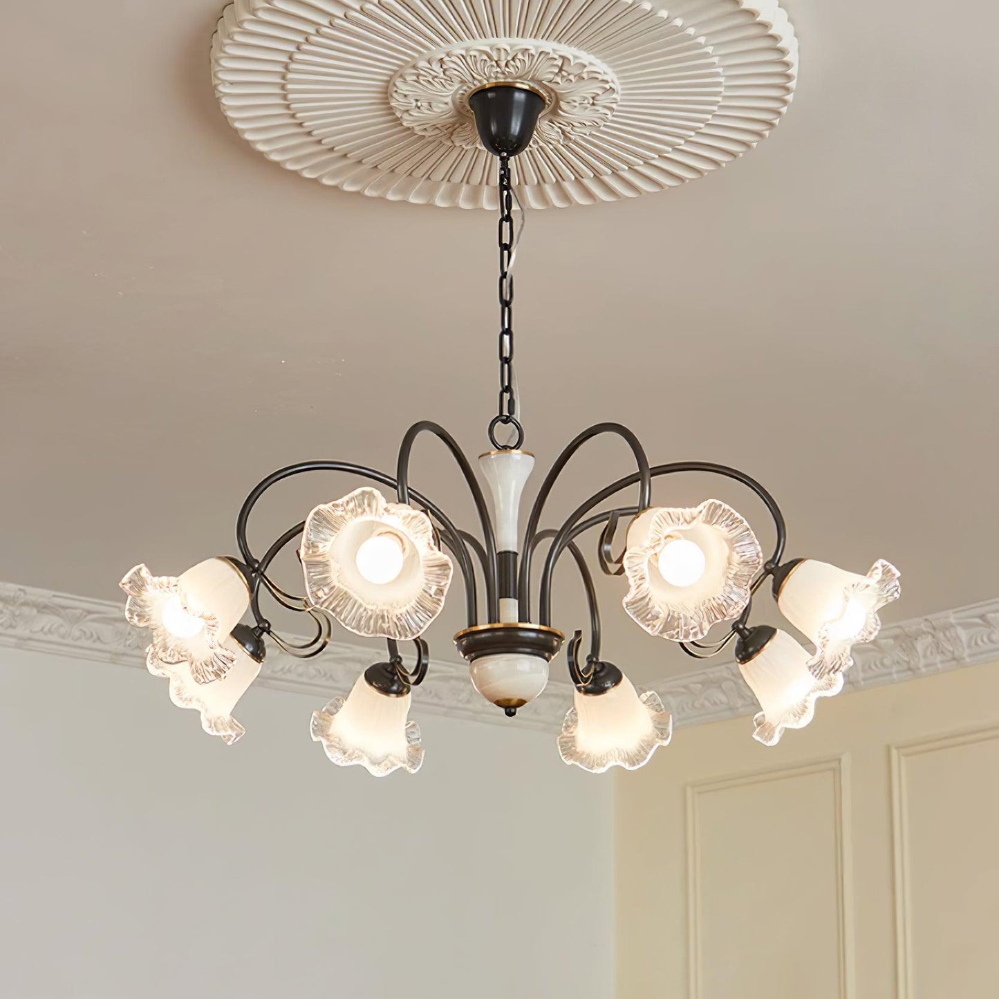 Luce Black Chandelier - YIOSI