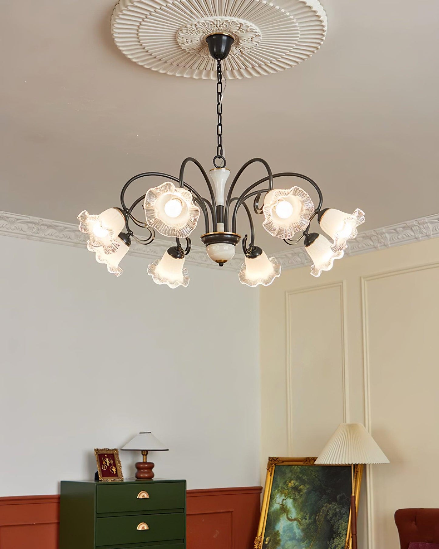 Luce Black Chandelier - YIOSI