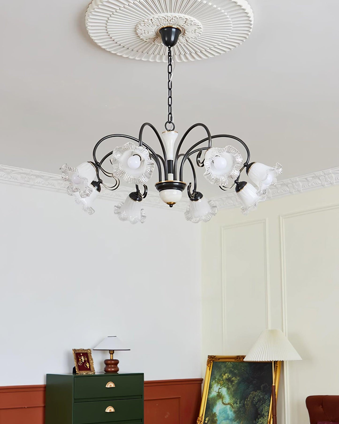 Luce Black Chandelier - YIOSI