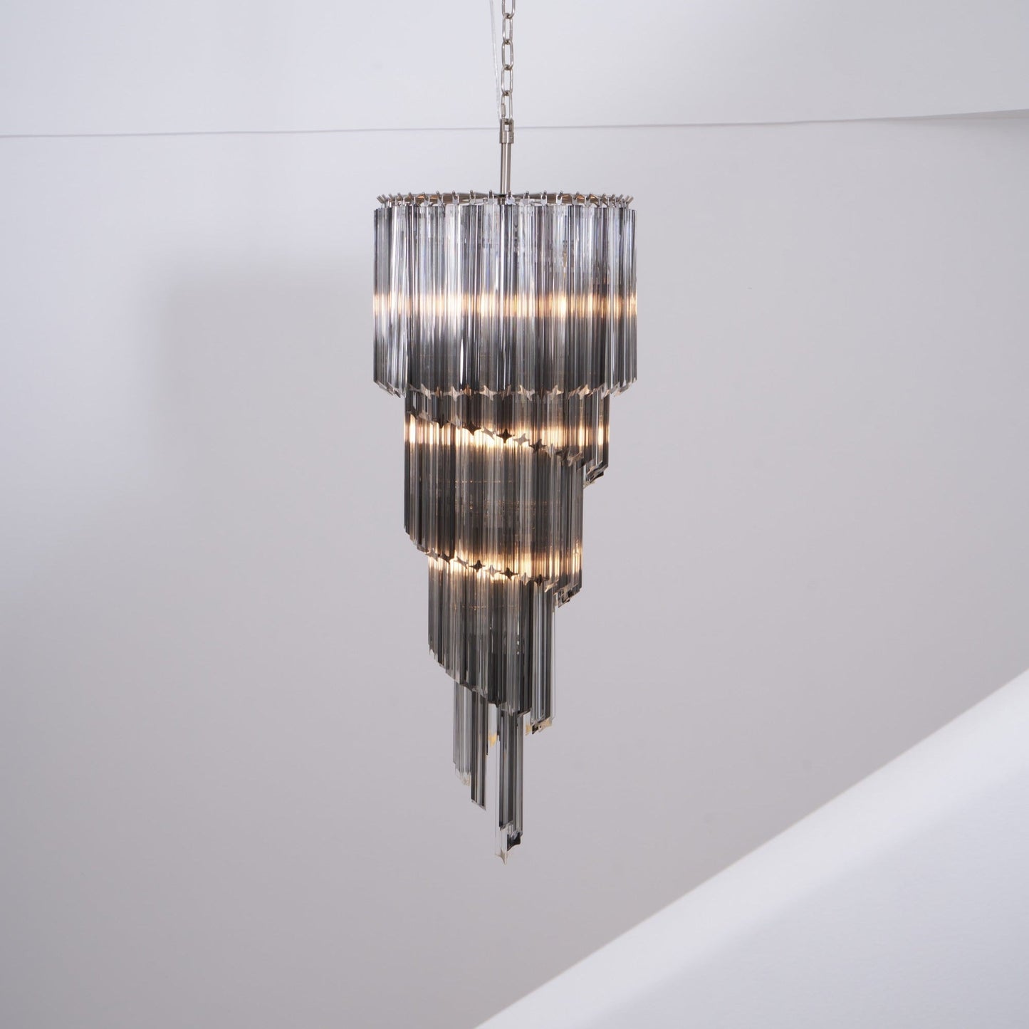 Lucente Noir Spiral Chandelier - YIOSI