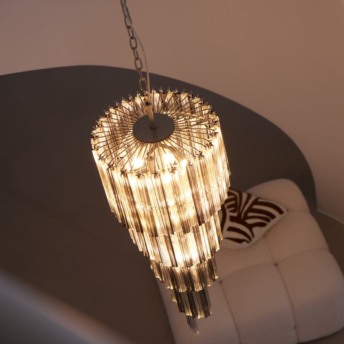 Lucente Noir Spiral Chandelier - YIOSI