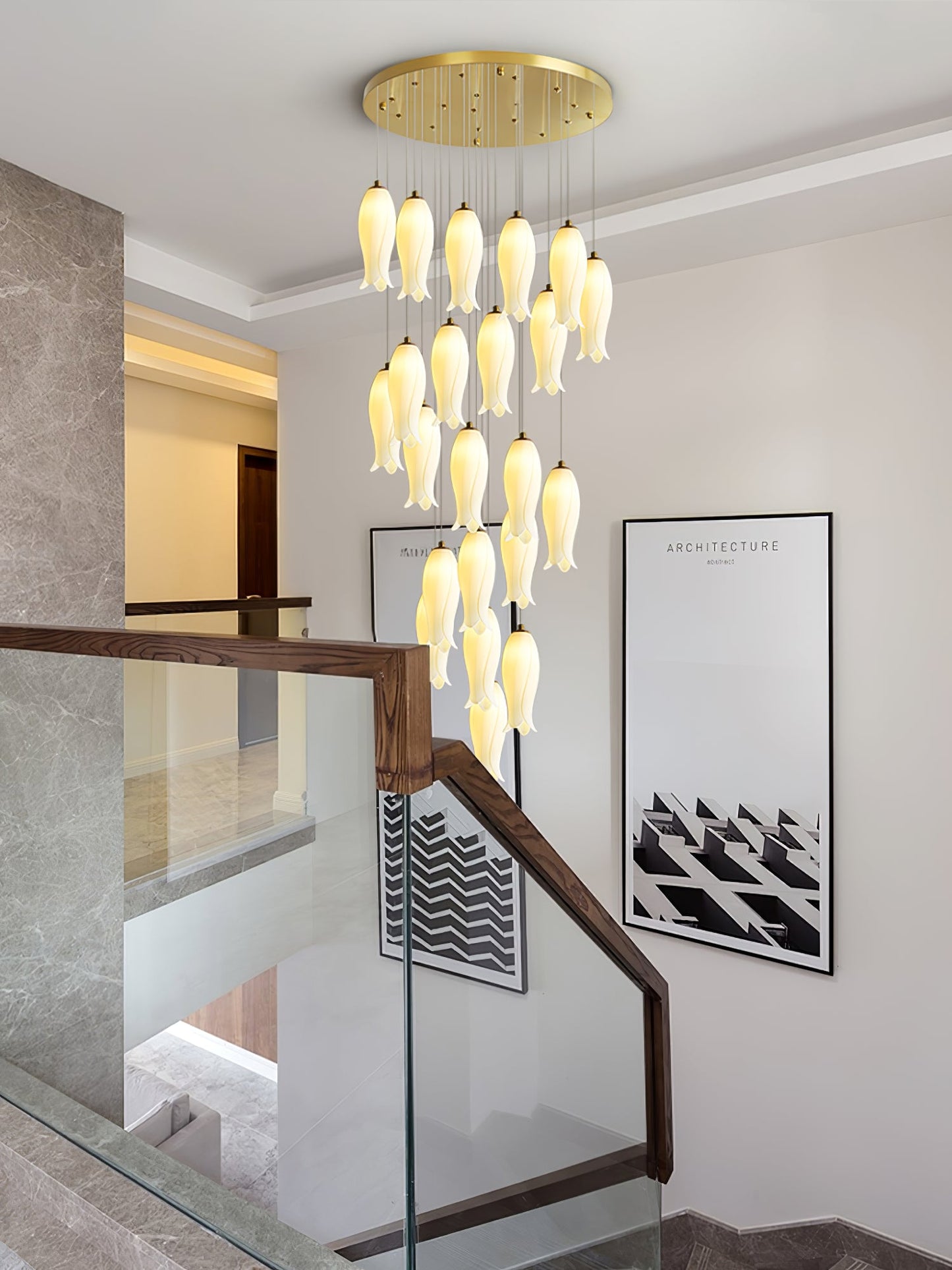 Luma Flora Stairs Chandelier - YIOSI