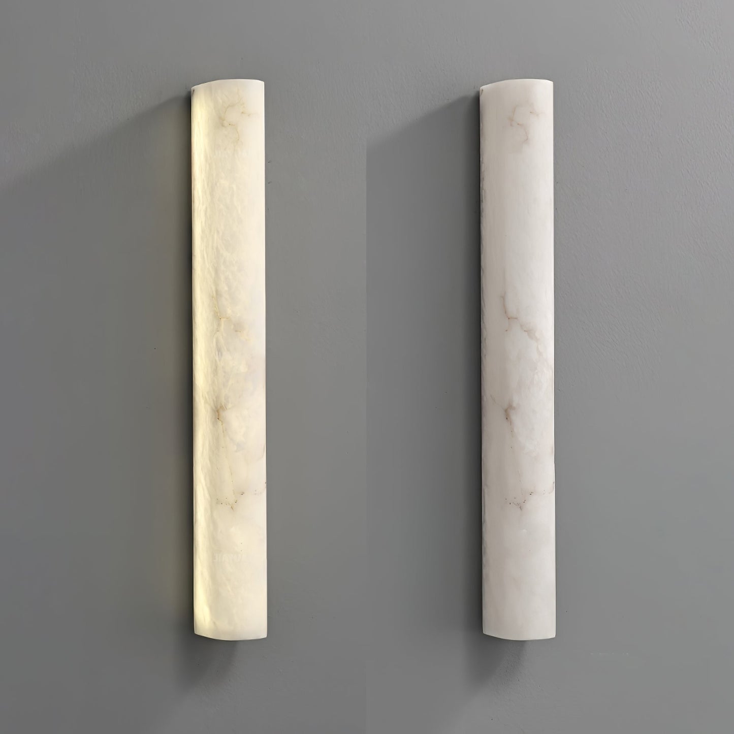 Luminara Handcrafted Alabaster Wall Sconce Warm LED Light