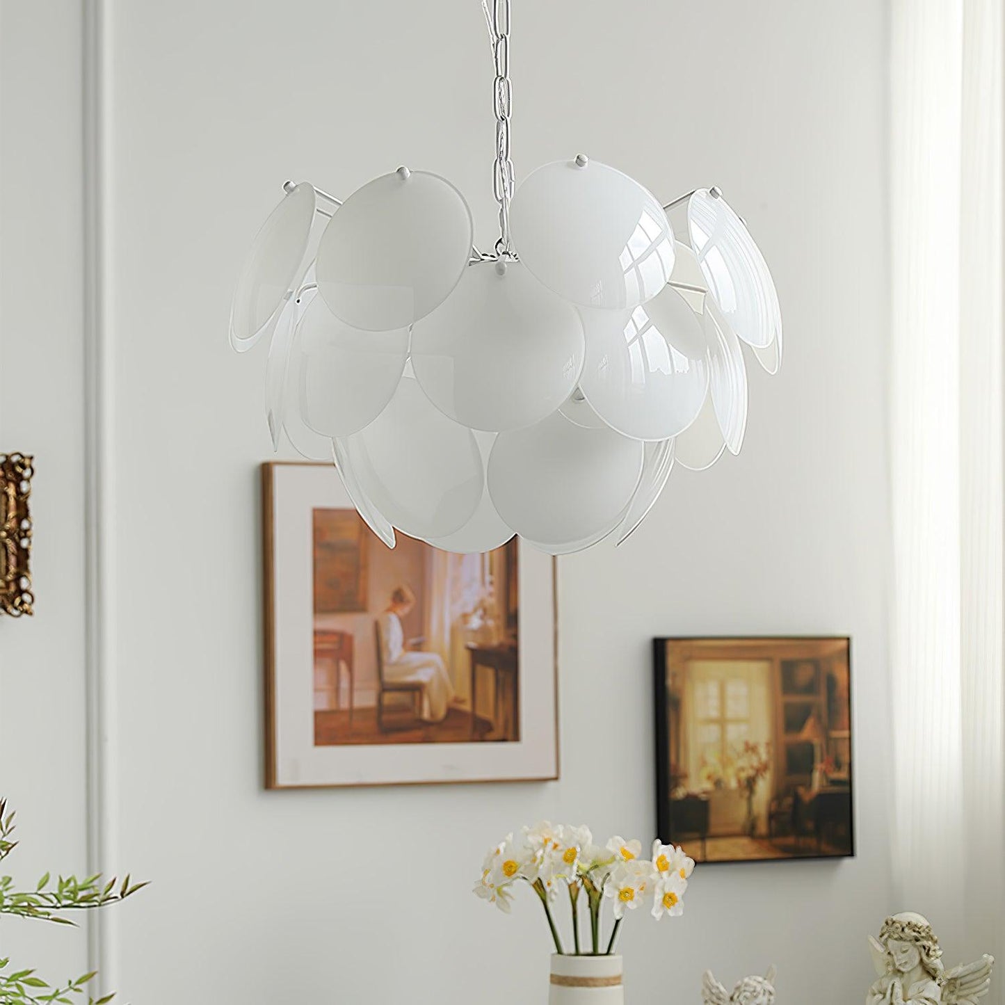 Luminous Petal Glass Chandelier - YIOSI