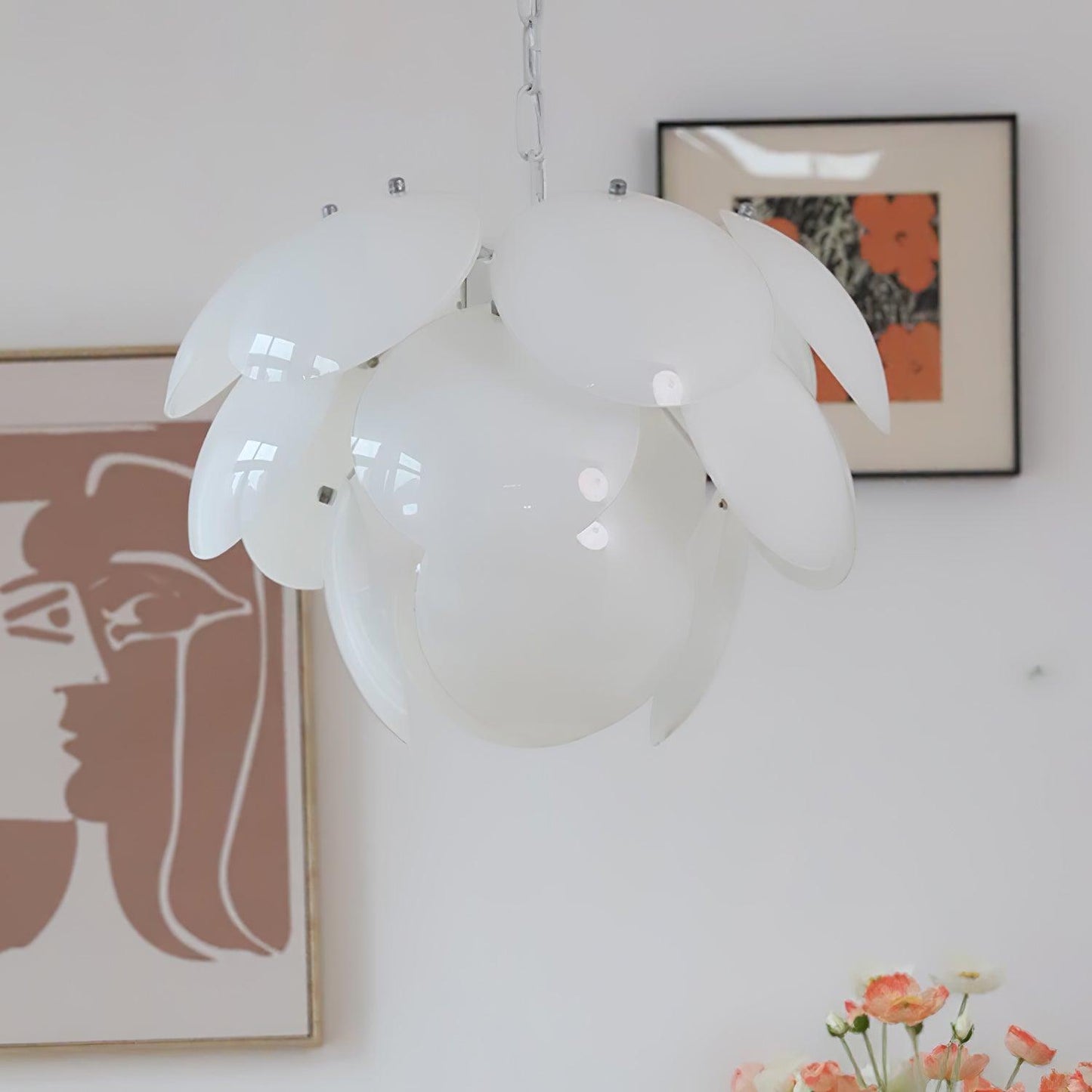 Luminous Petal Glass Chandelier - YIOSI