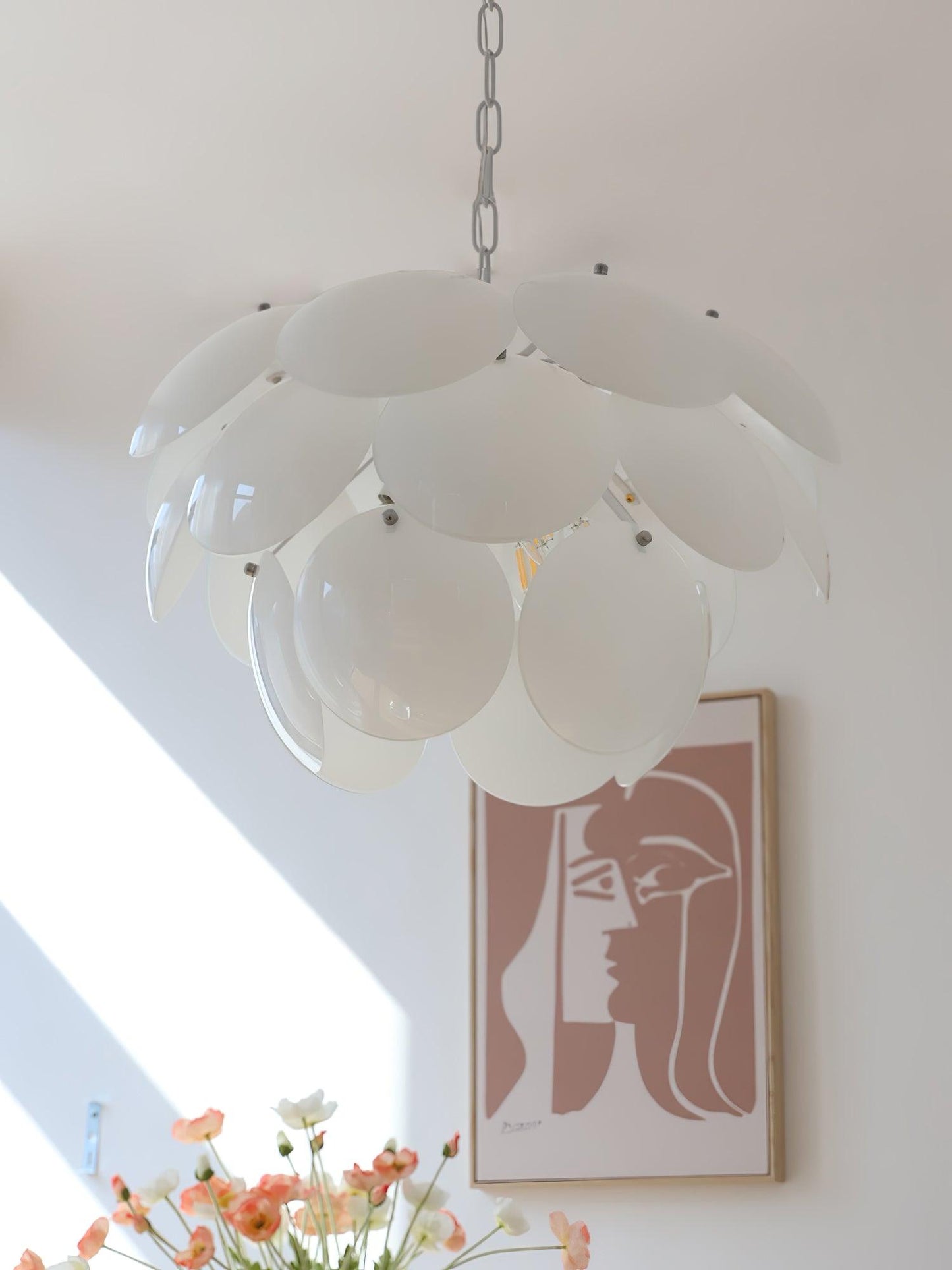 Luminous Petal Glass Chandelier - YIOSI