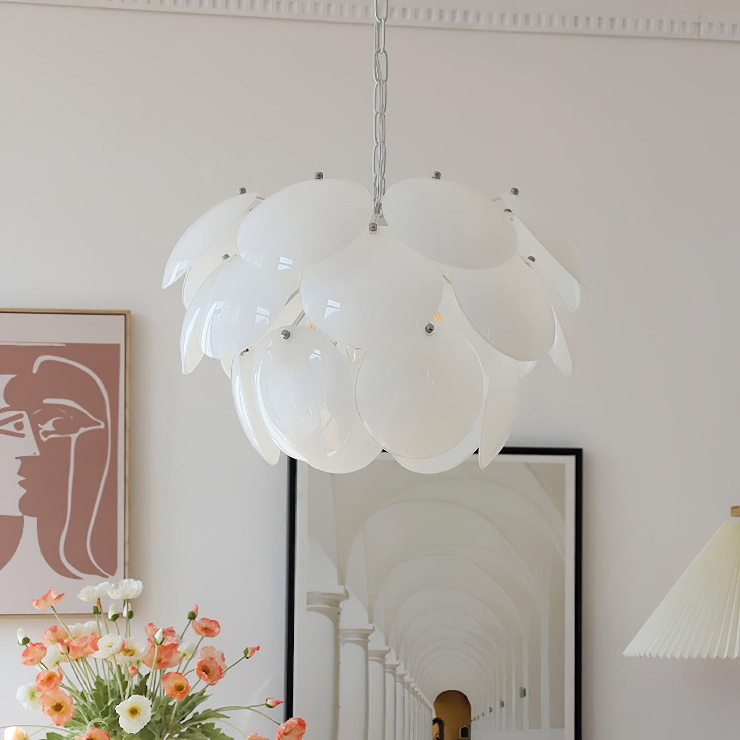 Luminous Petal Glass Chandelier - YIOSI