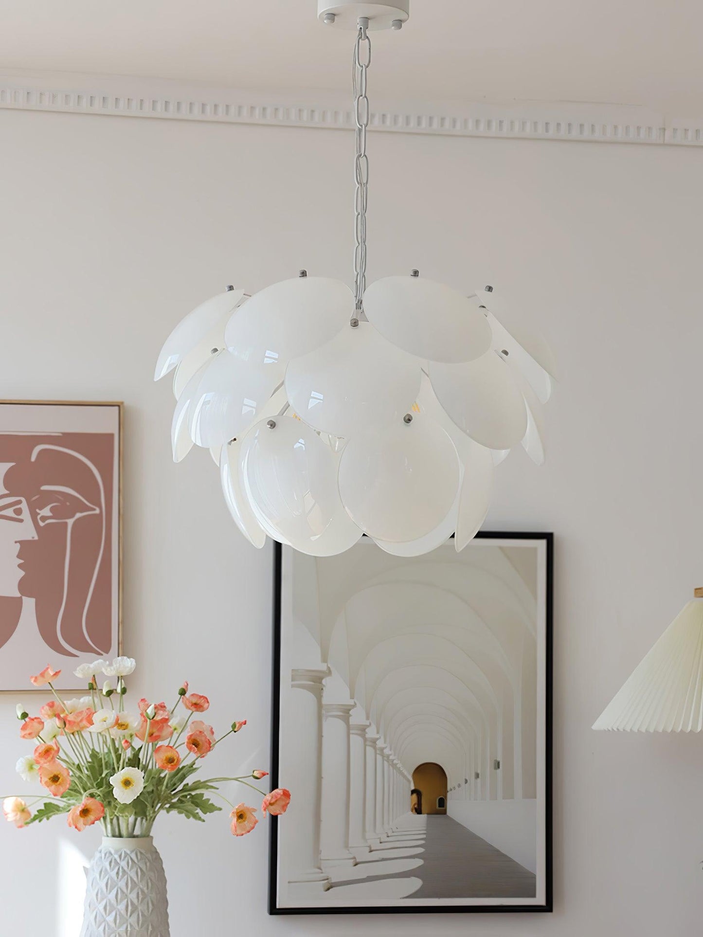 Luminous Petal Glass Chandelier - YIOSI