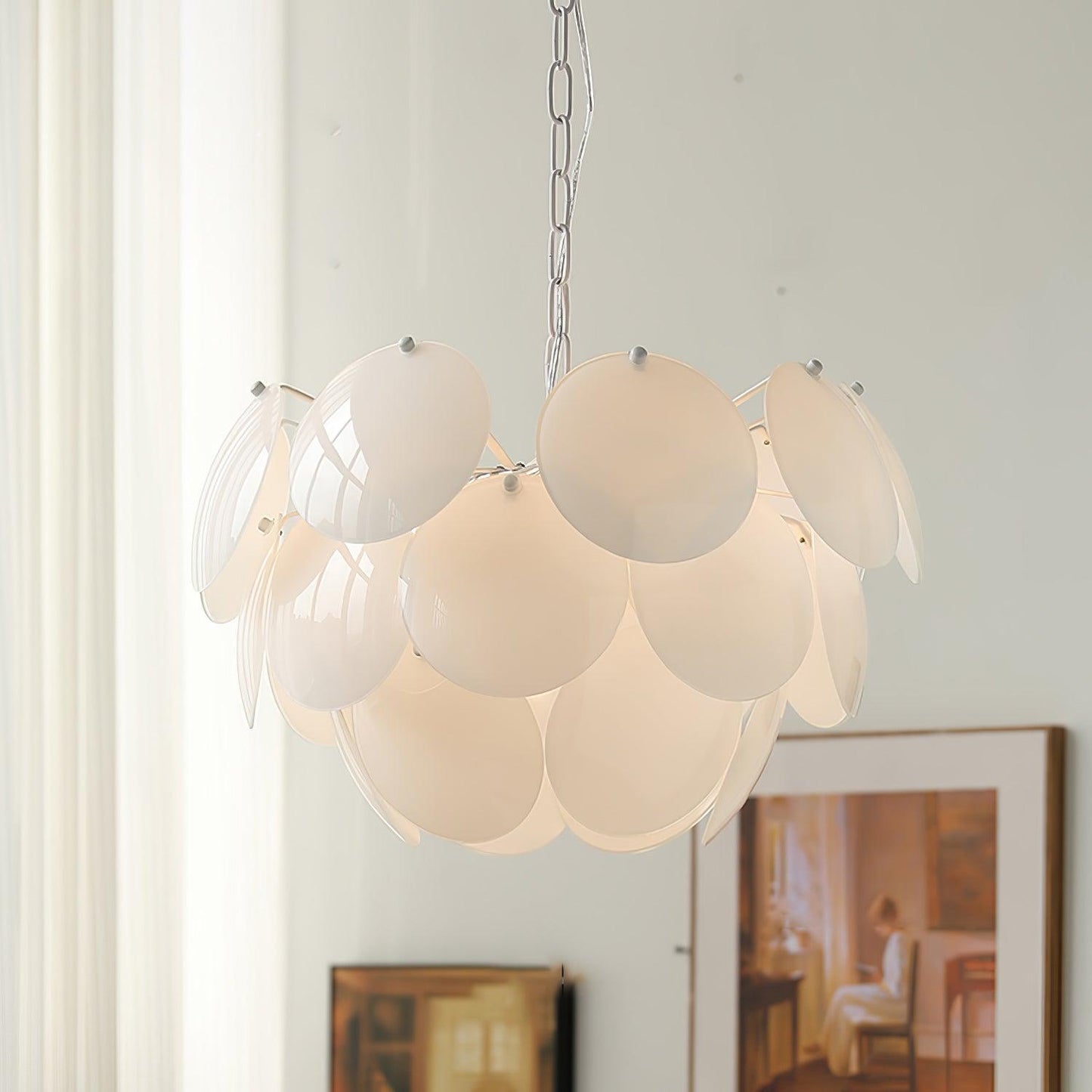 Luminous Petal Glass Chandelier - YIOSI