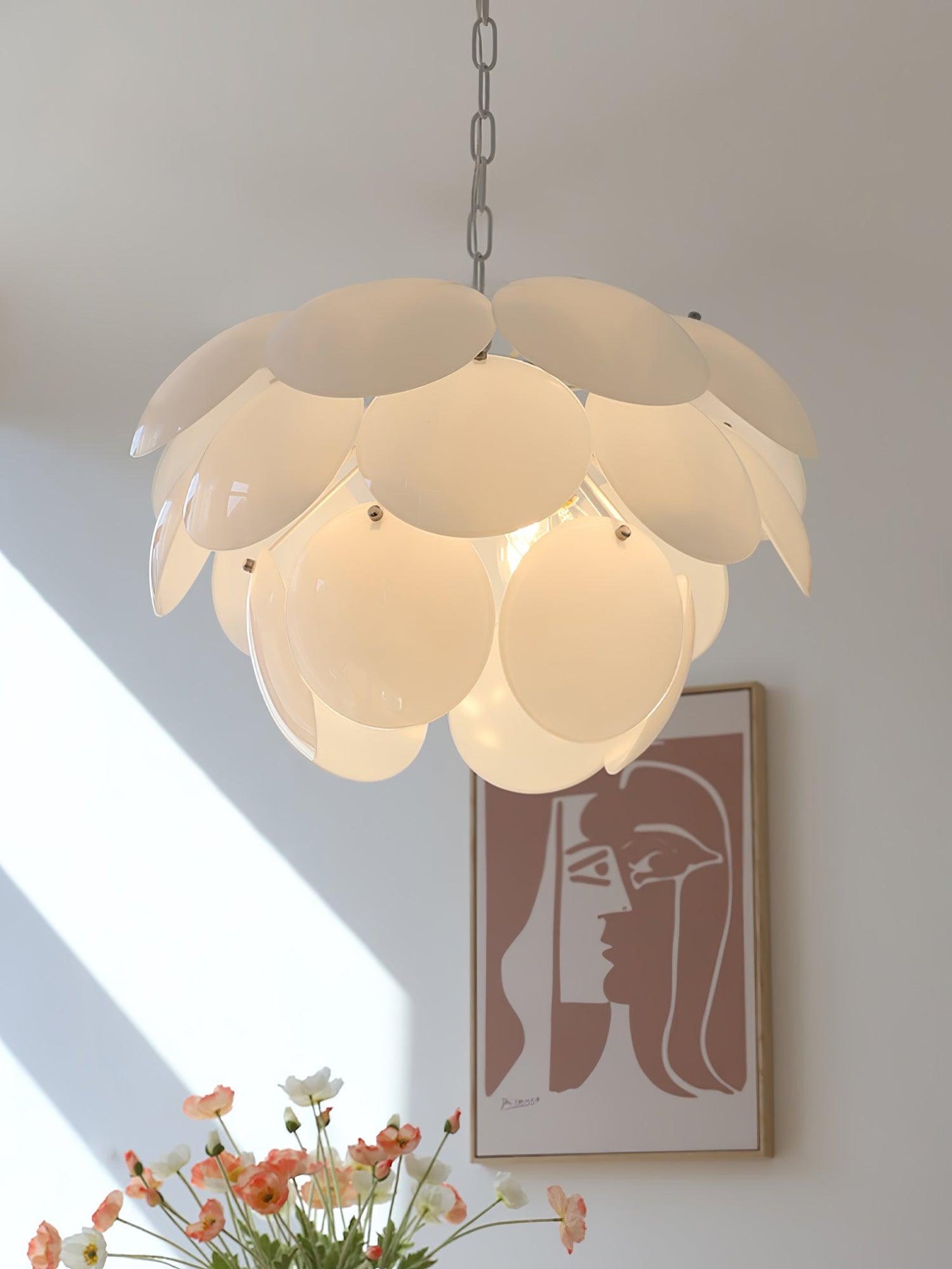 Luminous Petal Glass Chandelier - YIOSI