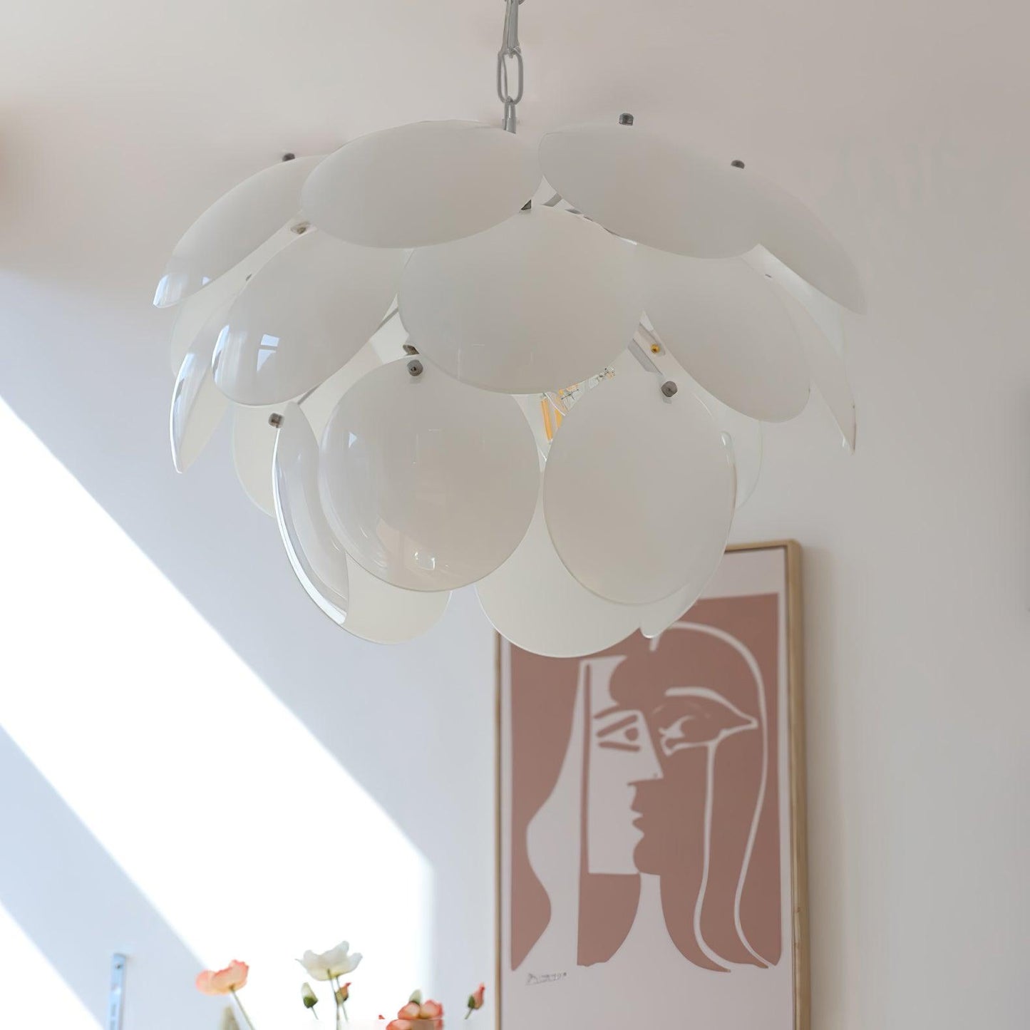 Luminous Petal Glass Chandelier - YIOSI