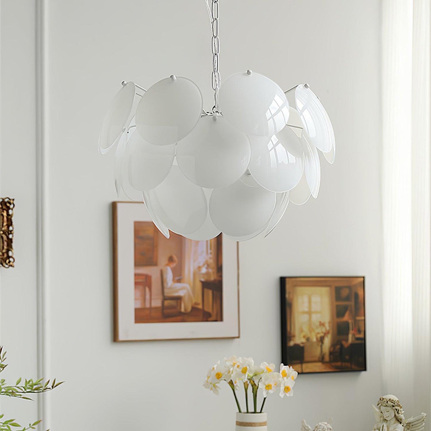 Luminous Petal Glass Chandelier - YIOSI