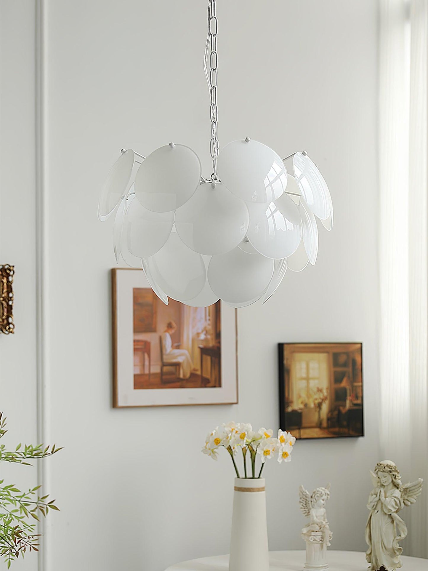 Luminous Petal Glass Chandelier - YIOSI