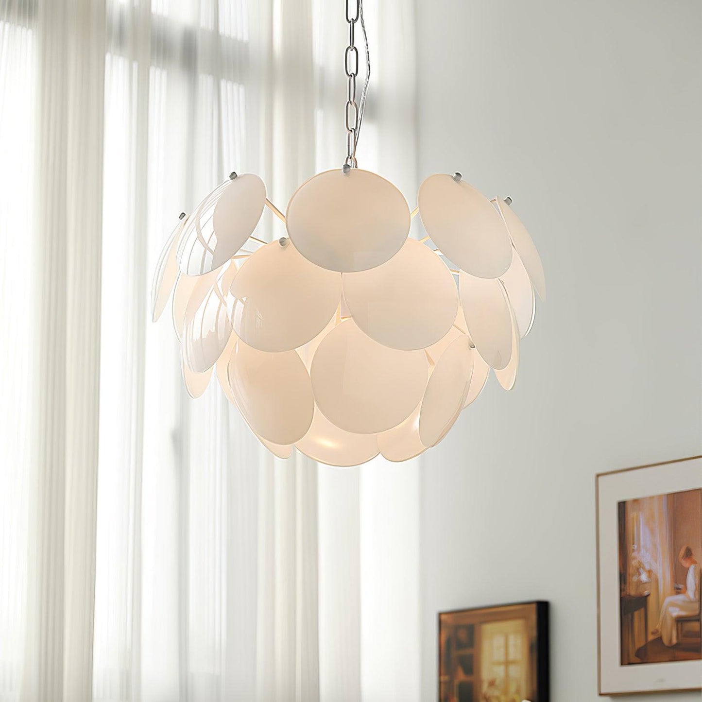Luminous Petal Glass Chandelier - YIOSI