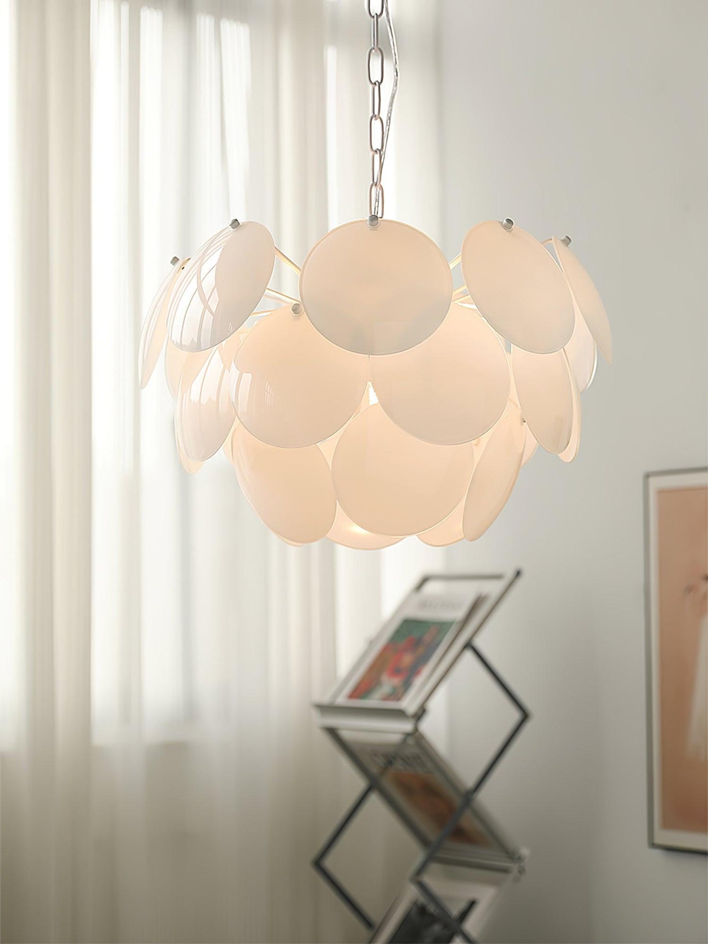 Luminous Petal Glass Chandelier - YIOSI