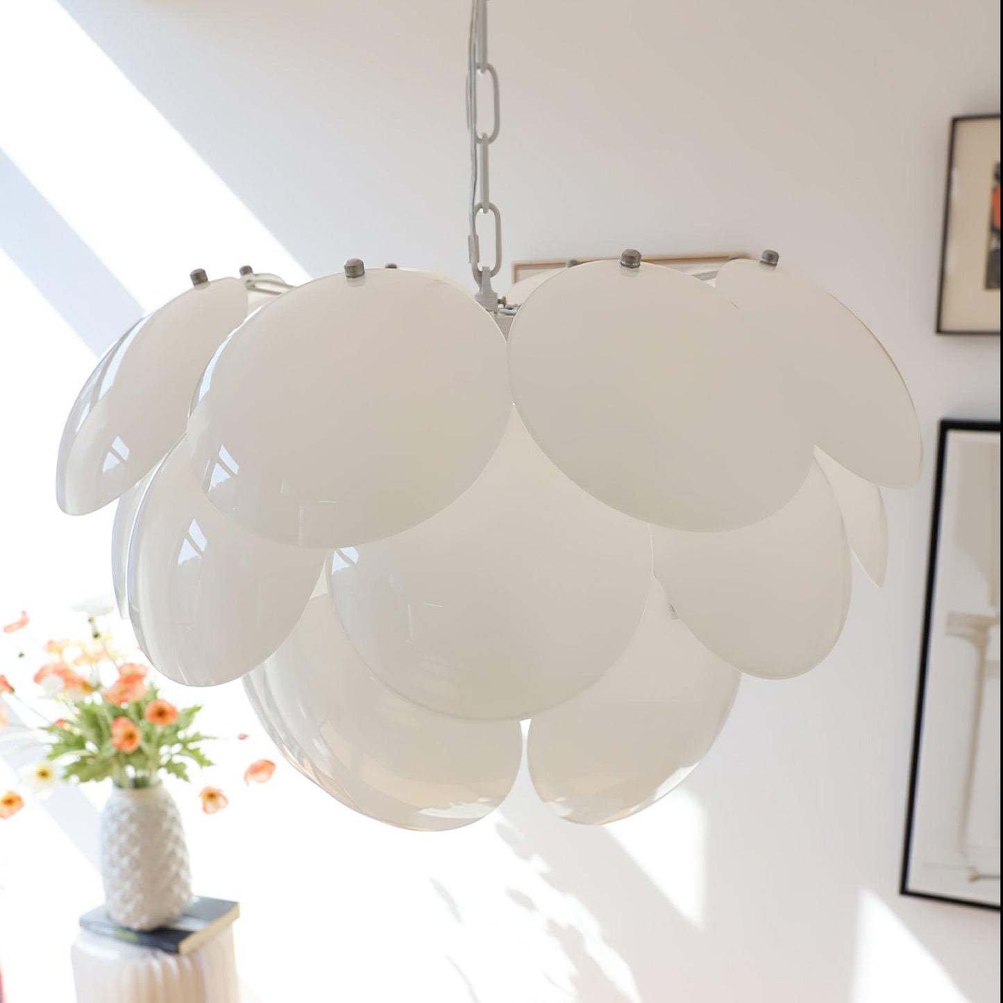 Luminous Petal Glass Chandelier - YIOSI