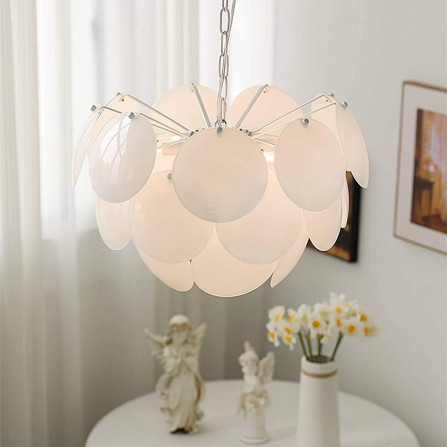 Luminous Petal Glass Chandelier - YIOSI