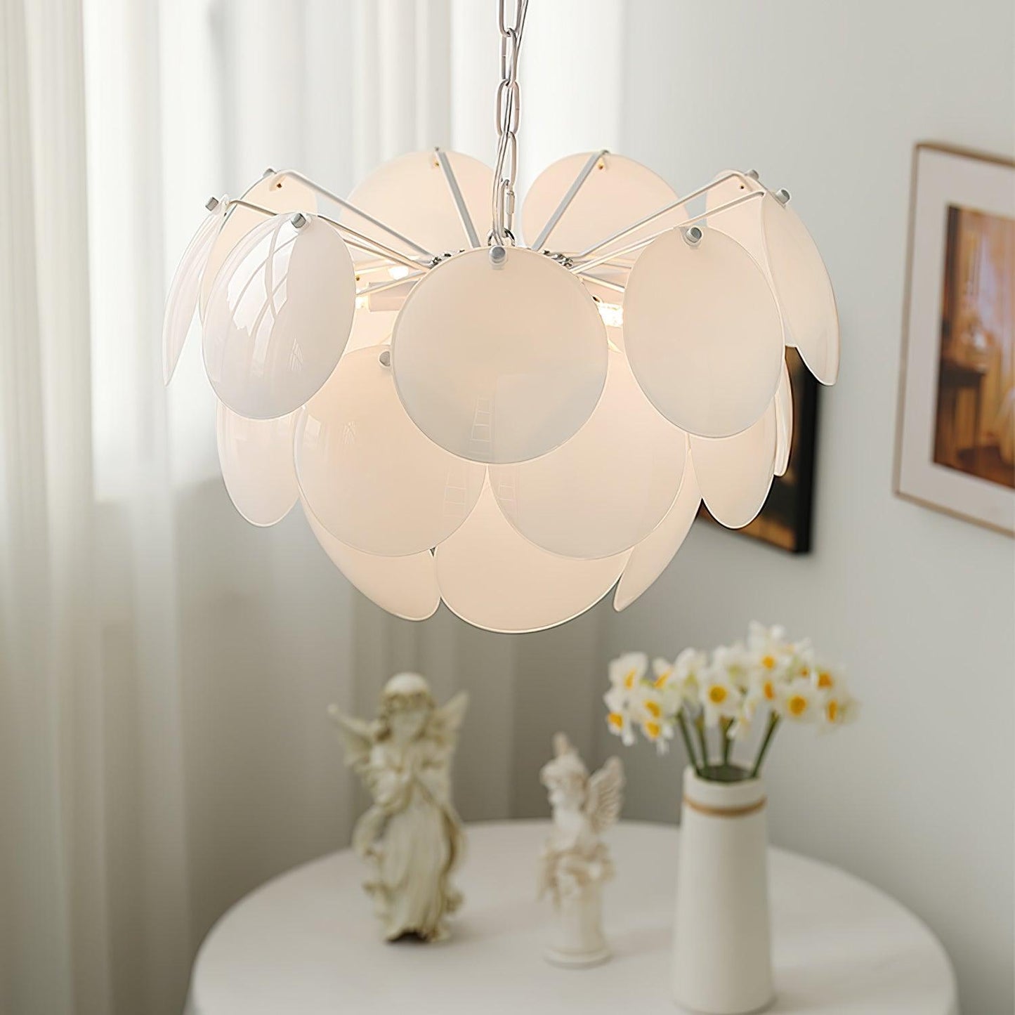 Luminous Petal Glass Chandelier - YIOSI
