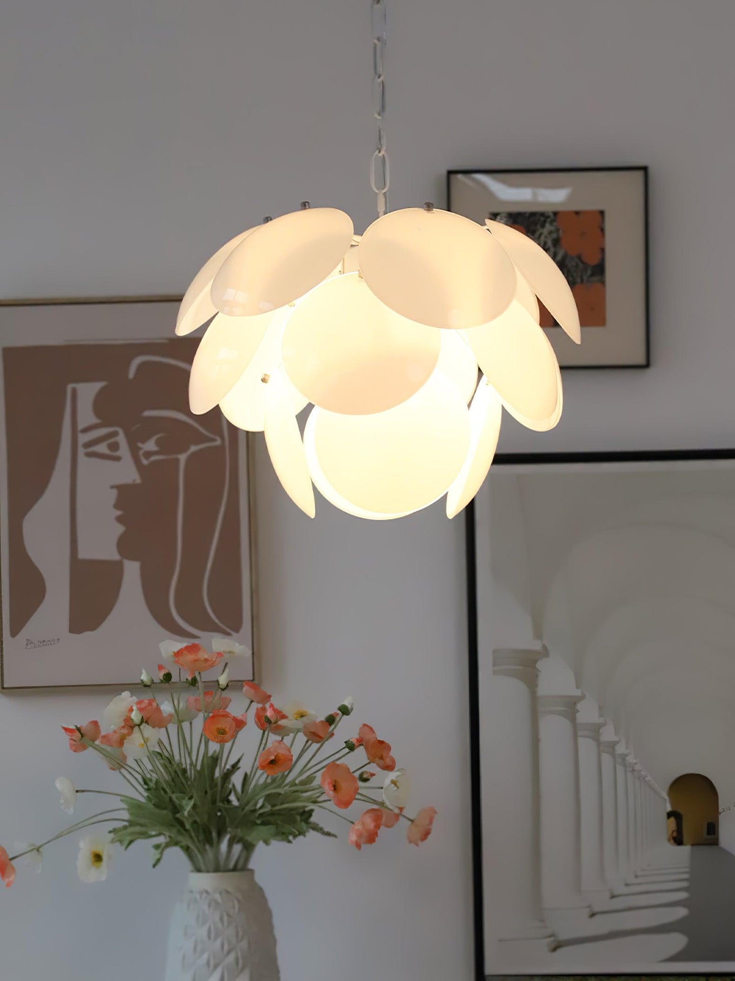 Luminous Petal Glass Chandelier - YIOSI