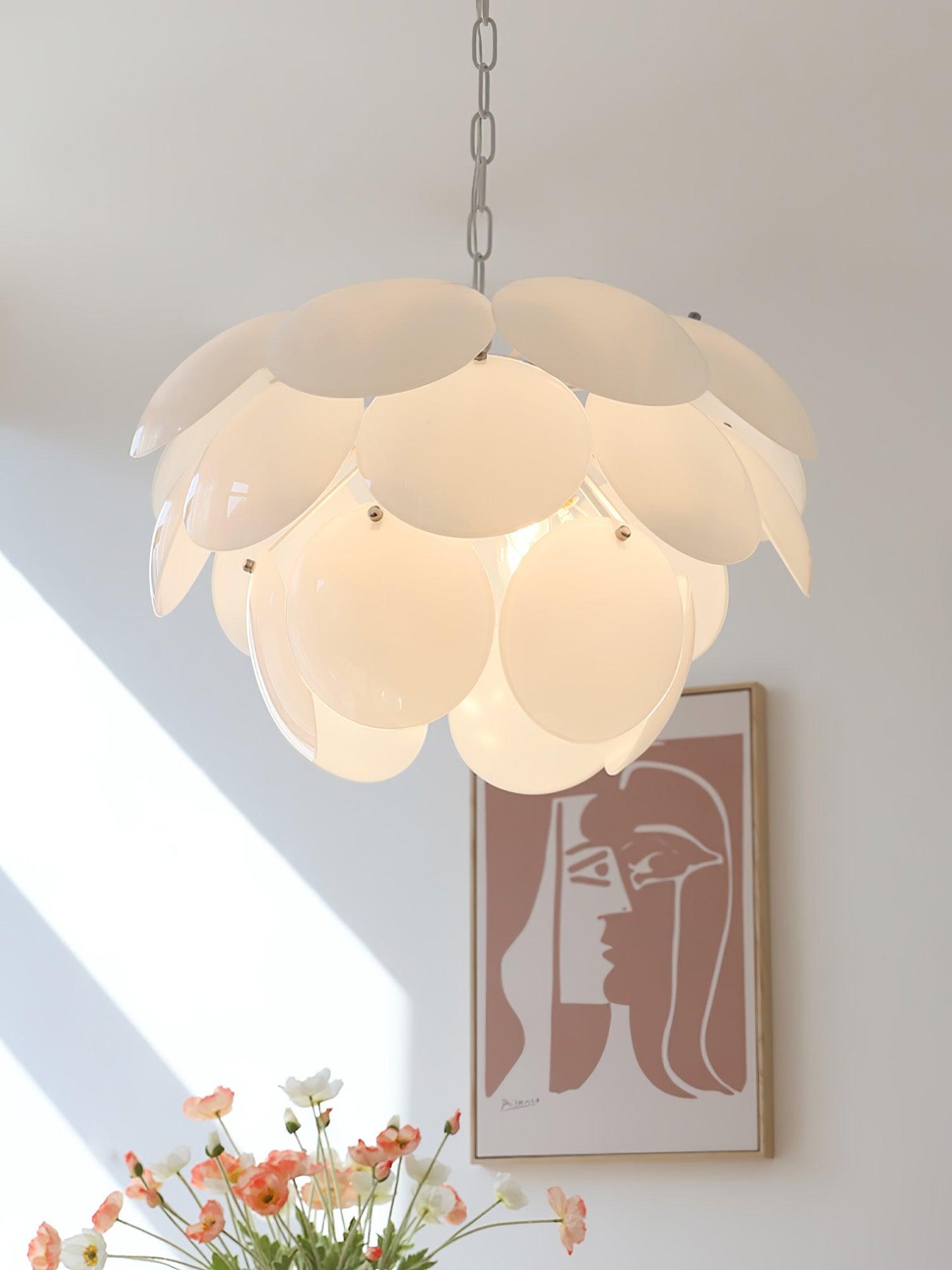 Luminous Petal Glass Chandelier - YIOSI