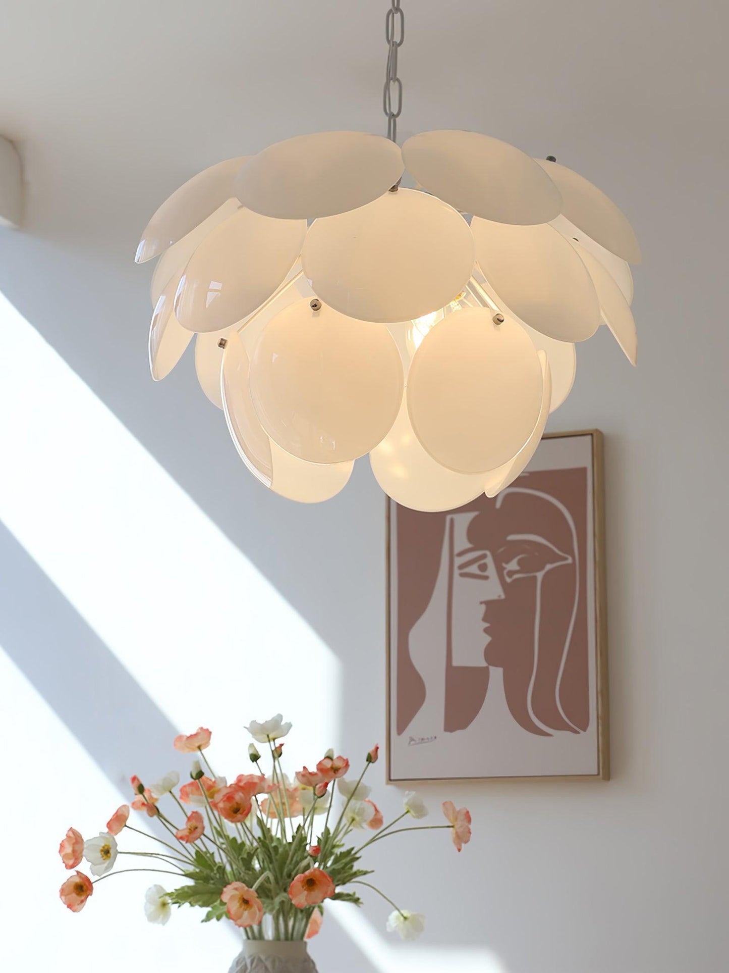 Luminous Petal Glass Chandelier - YIOSI