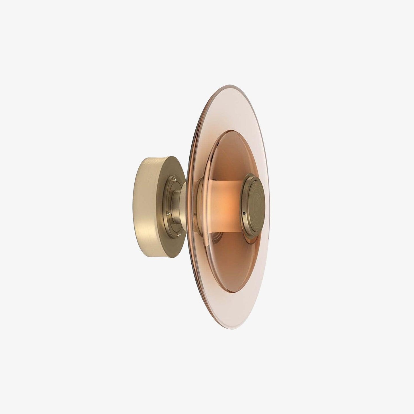 Luna A Disc Wall Sconce with Gold or Black Finish