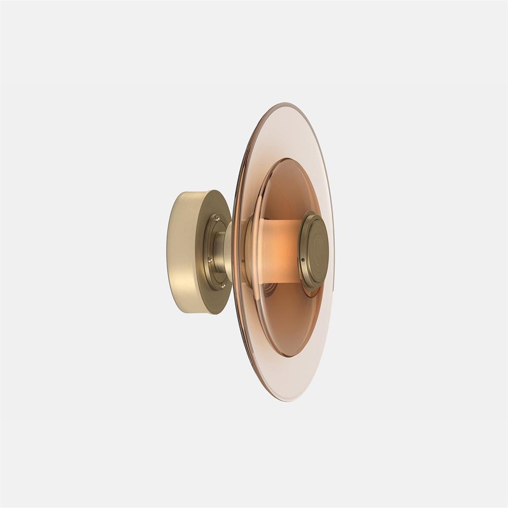 Luna A Disc Wall Sconce with Gold or Black Finish
