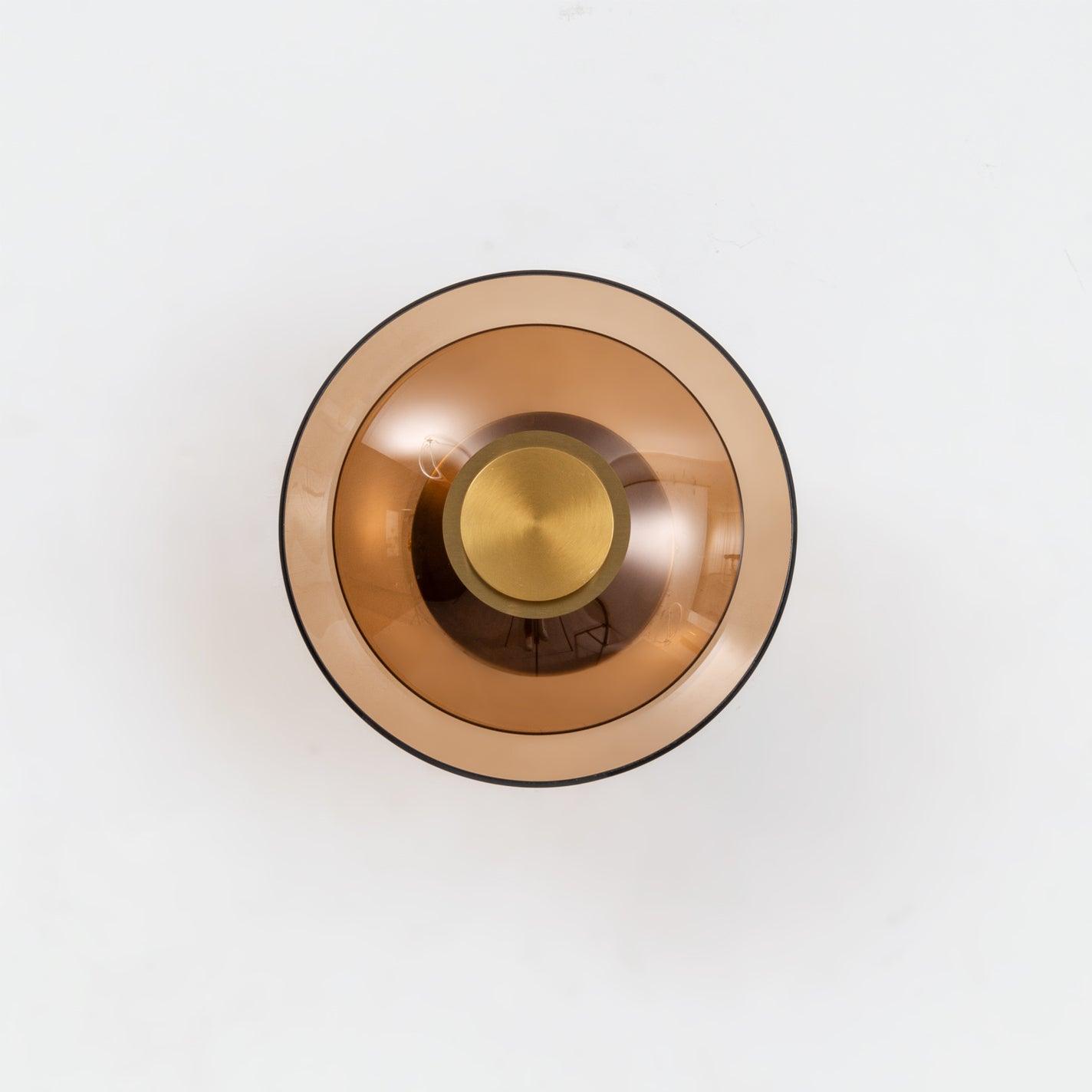 Luna A Disc Wall Sconce with Gold or Black Finish