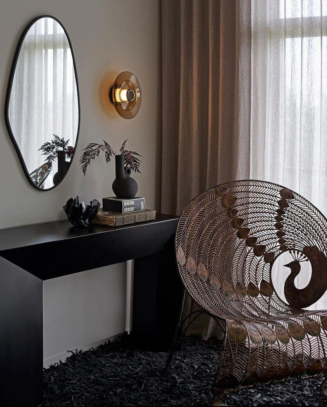 Luna A Disc Wall Sconce with Gold or Black Finish