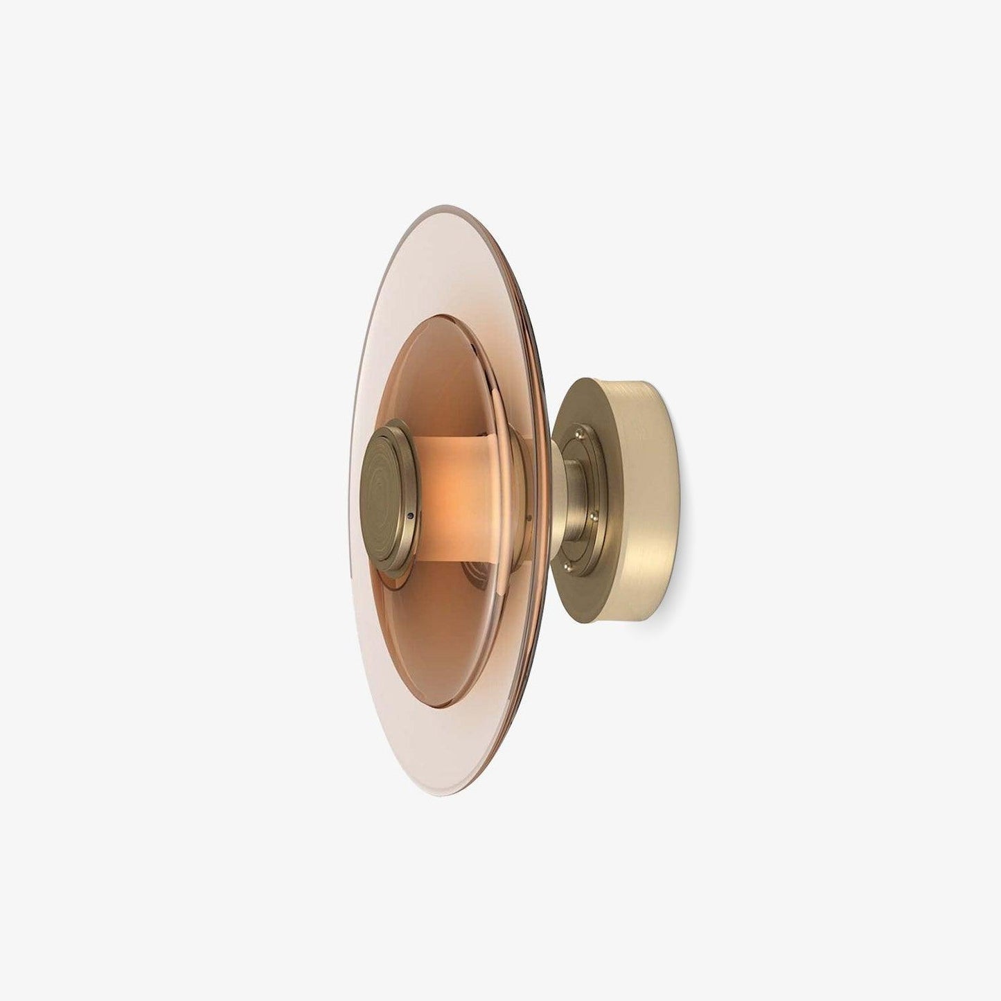 Luna A Disc Wall Sconce with Gold or Black Finish