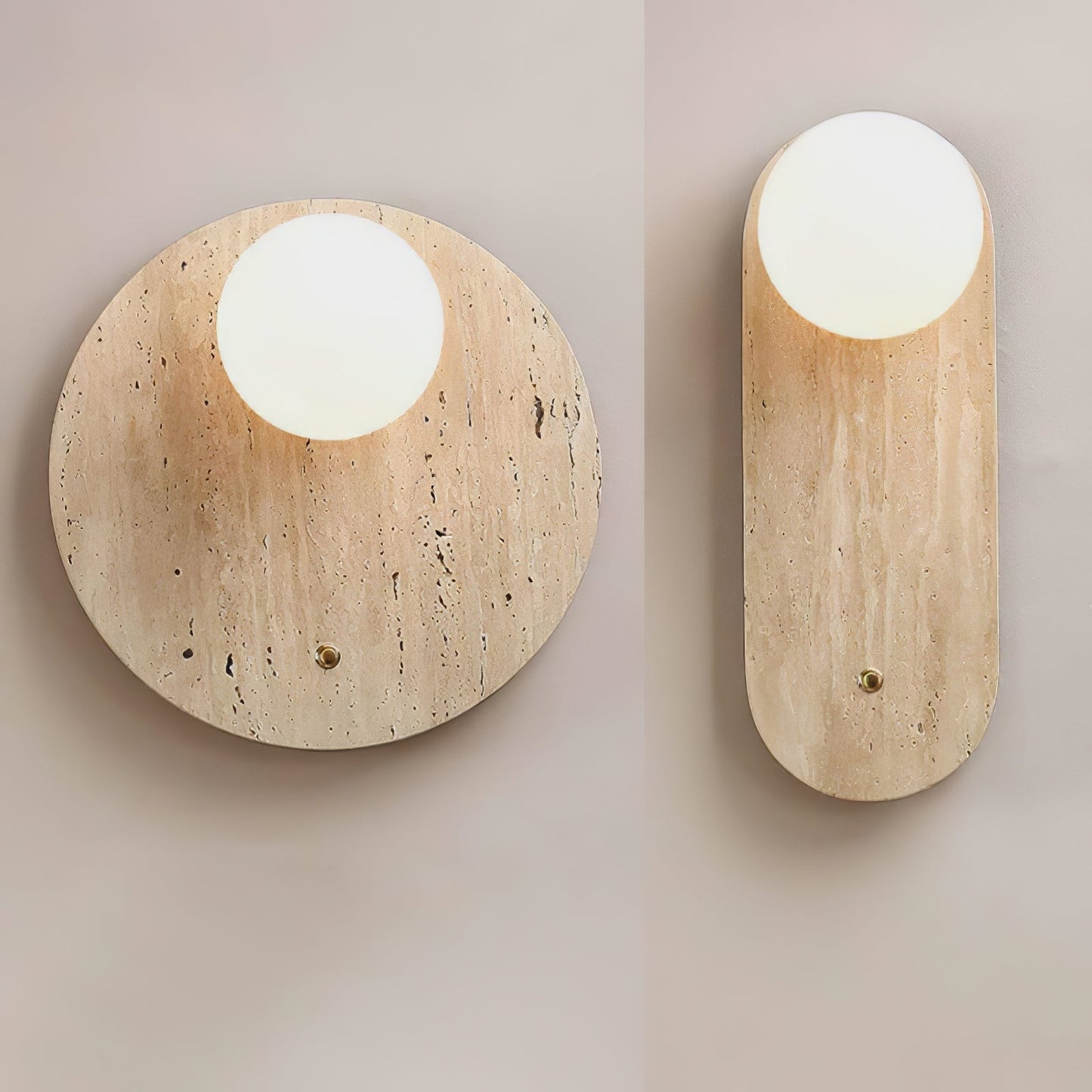 Luna Travertine Wall Sconce - YIOSI