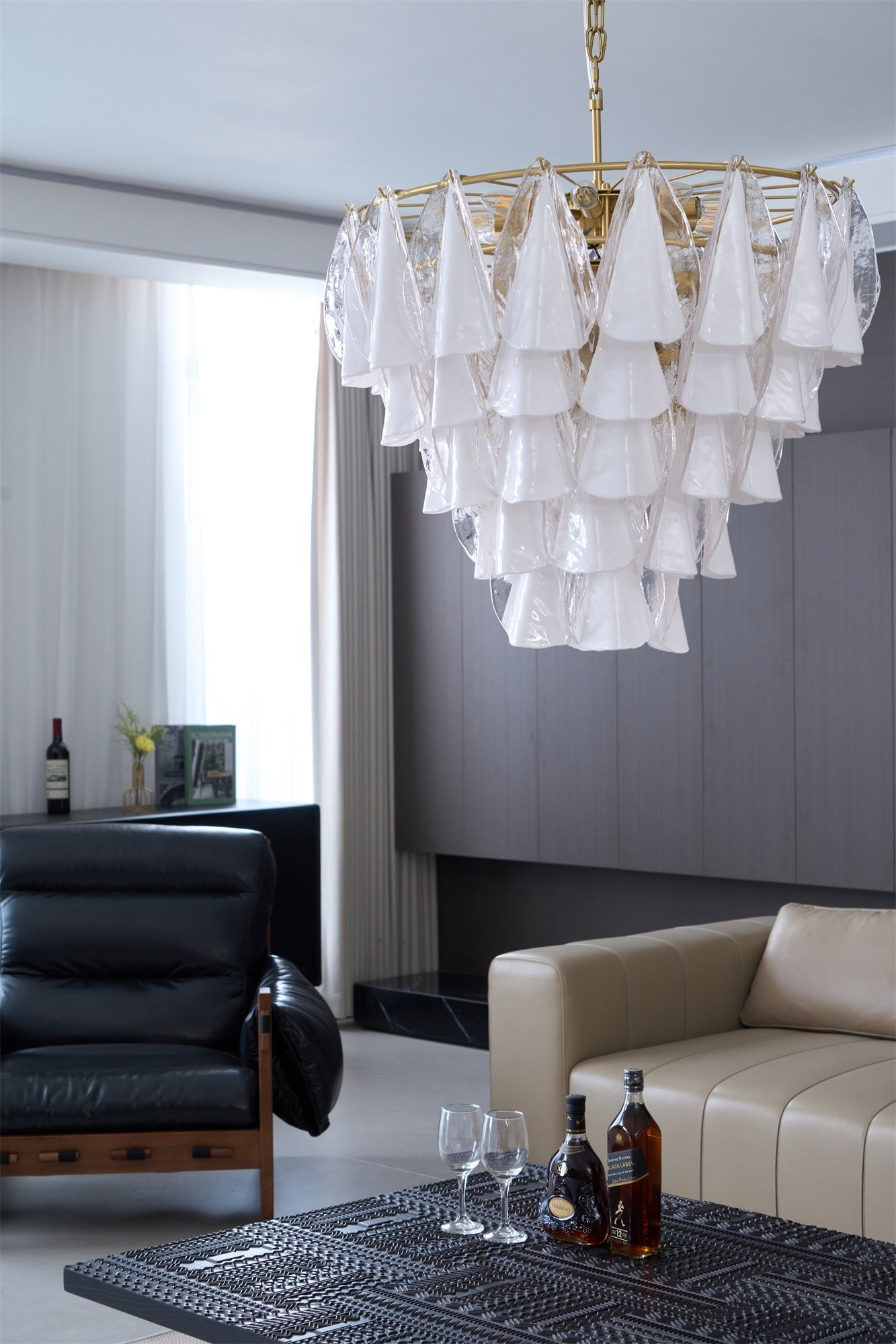 Lunara White Murano Chandelier - YIOSI