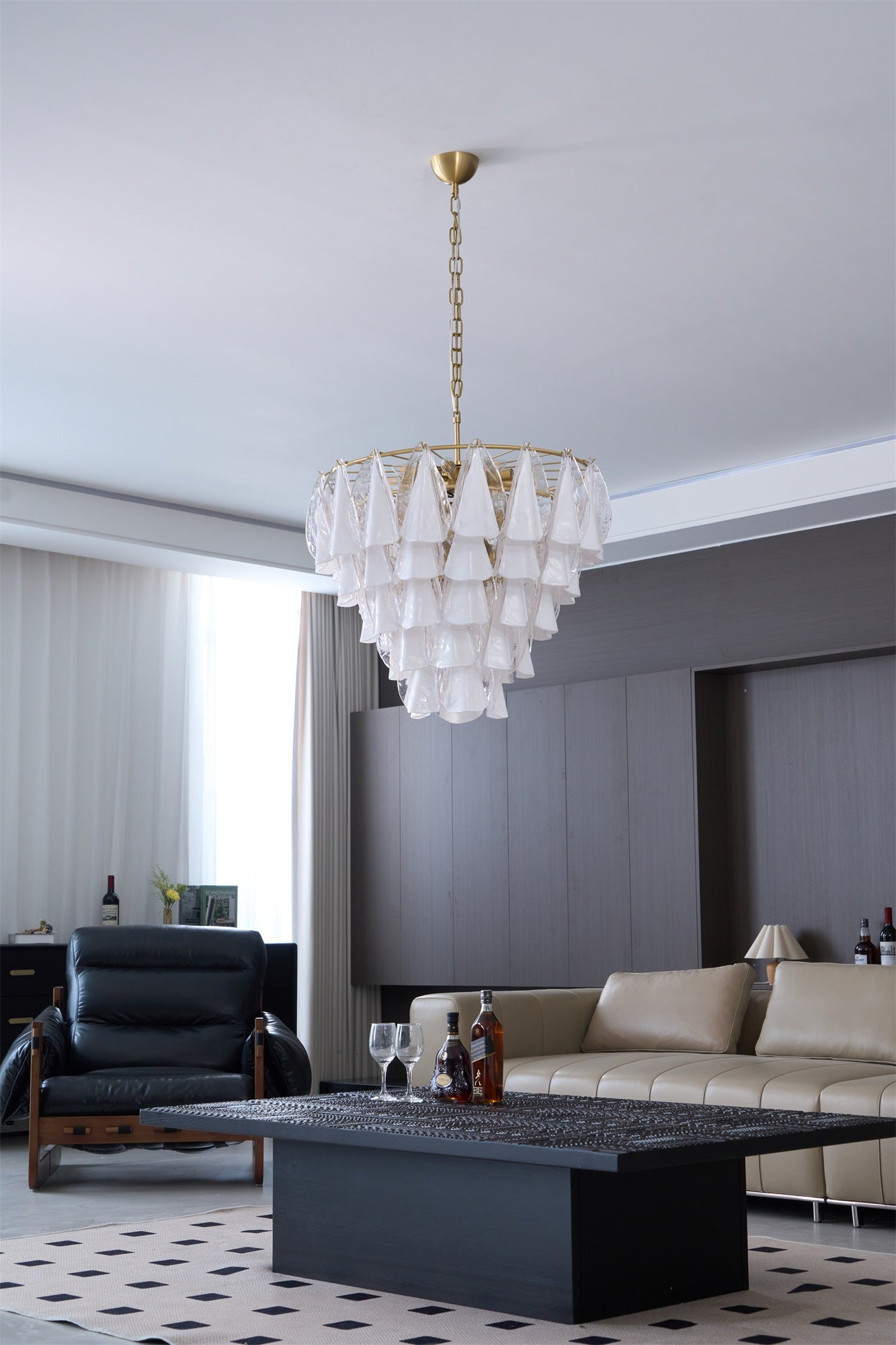 Lunara White Murano Chandelier - YIOSI