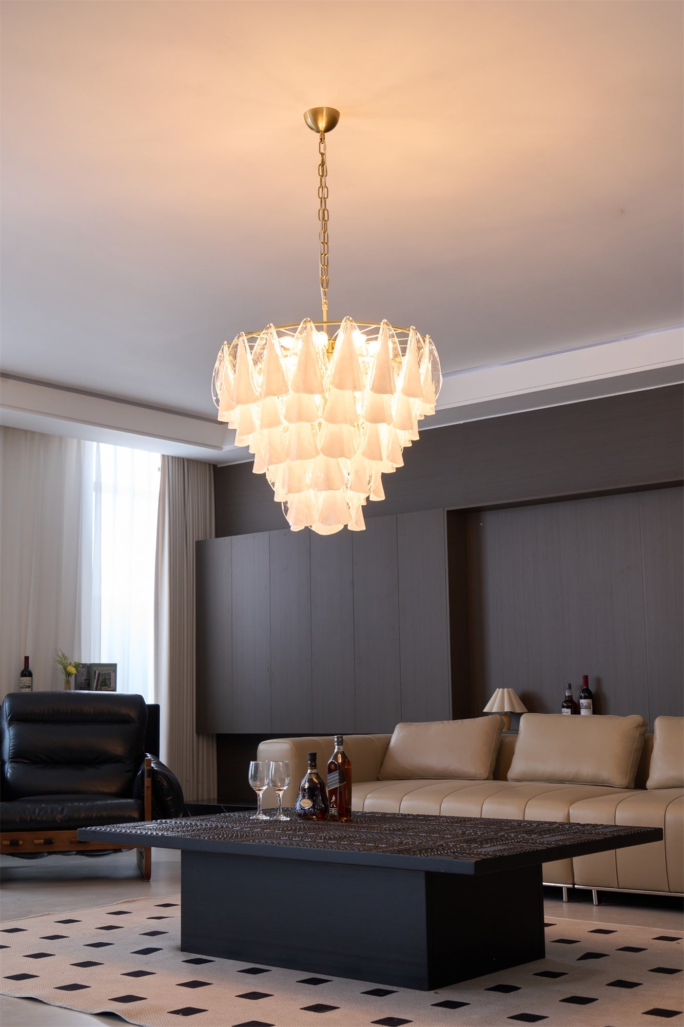 Lunara White Murano Chandelier - YIOSI