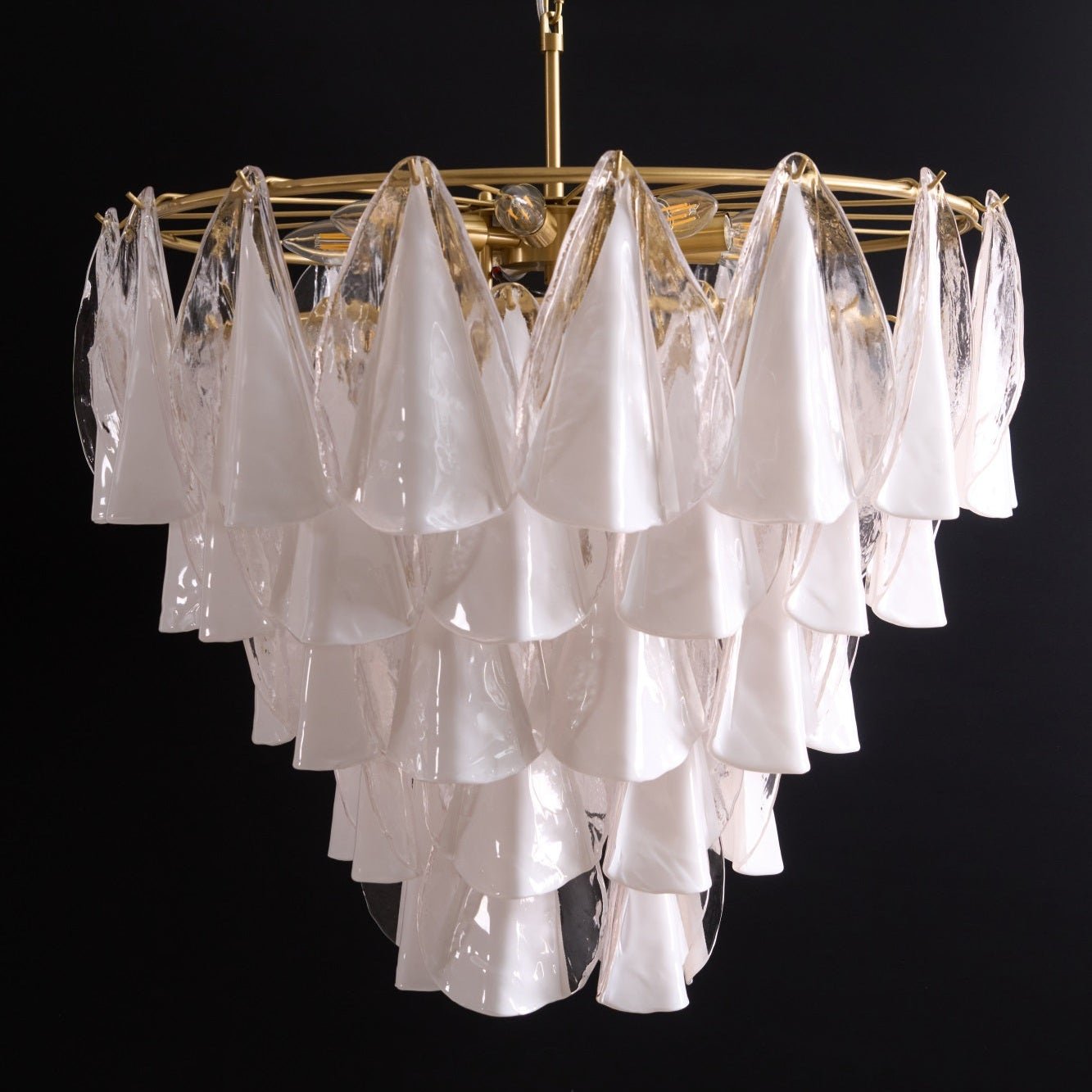 Lunara White Murano Chandelier - YIOSI