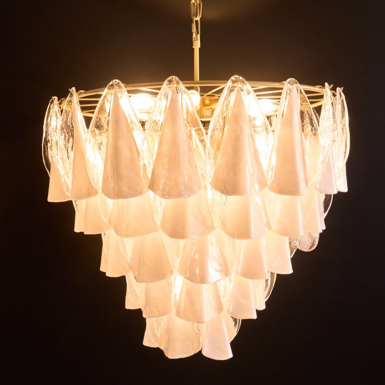 Lunara White Murano Chandelier - YIOSI