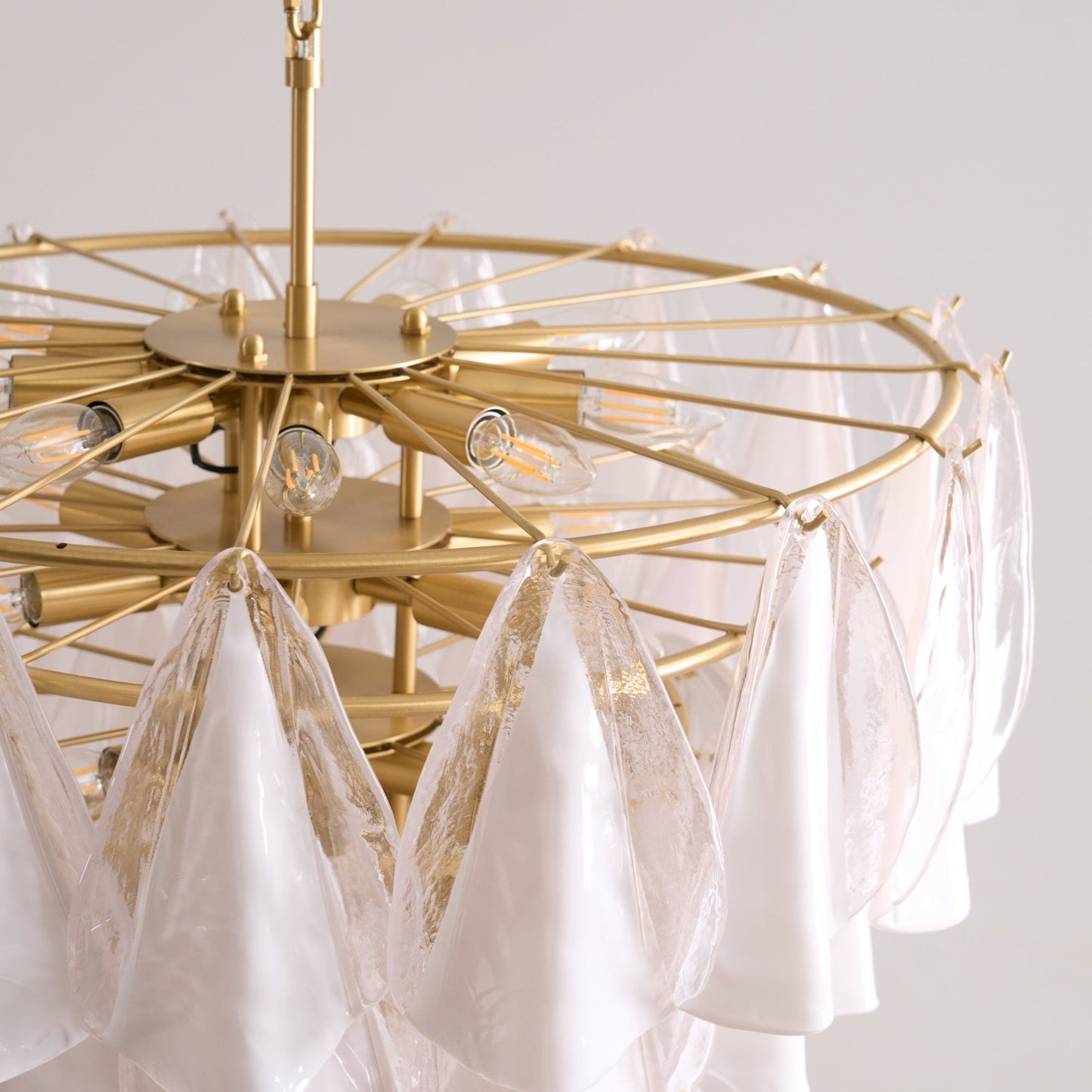 Lunara White Murano Chandelier - YIOSI