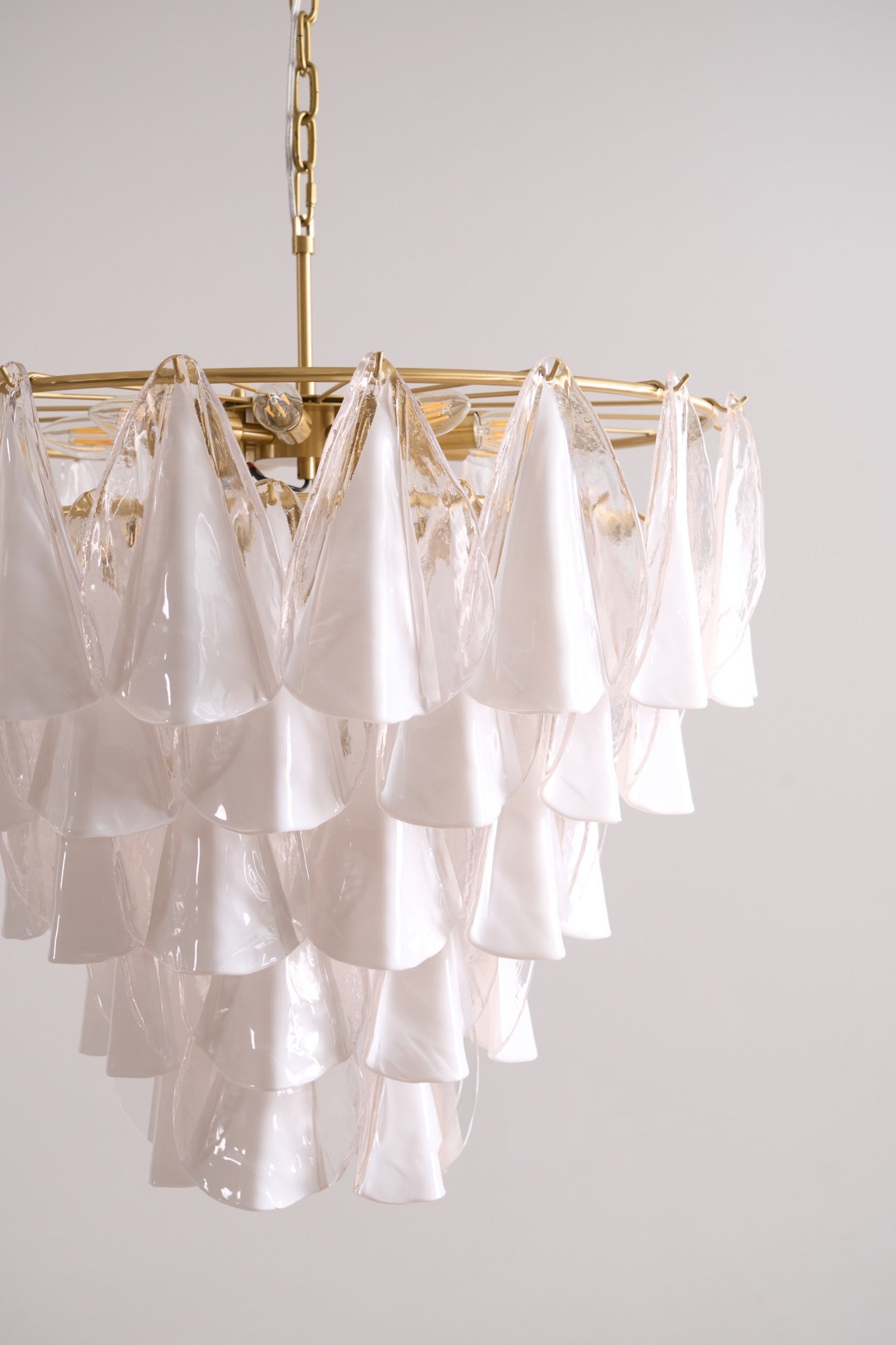 Lunara White Murano Chandelier - YIOSI